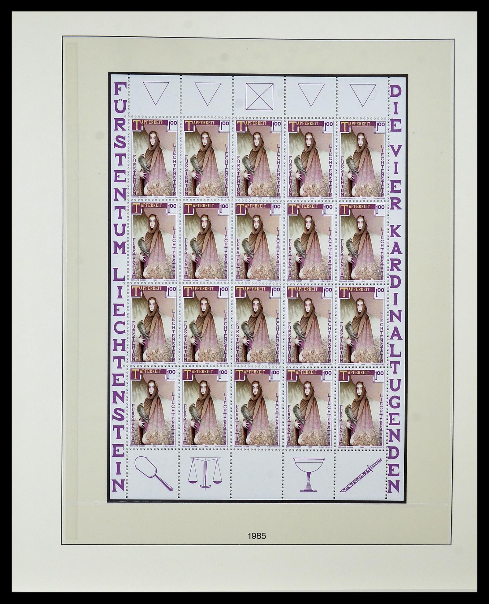 34187 084 - Postzegelverzameling 34187 Liechtenstein kleinbogen 1982-1995.