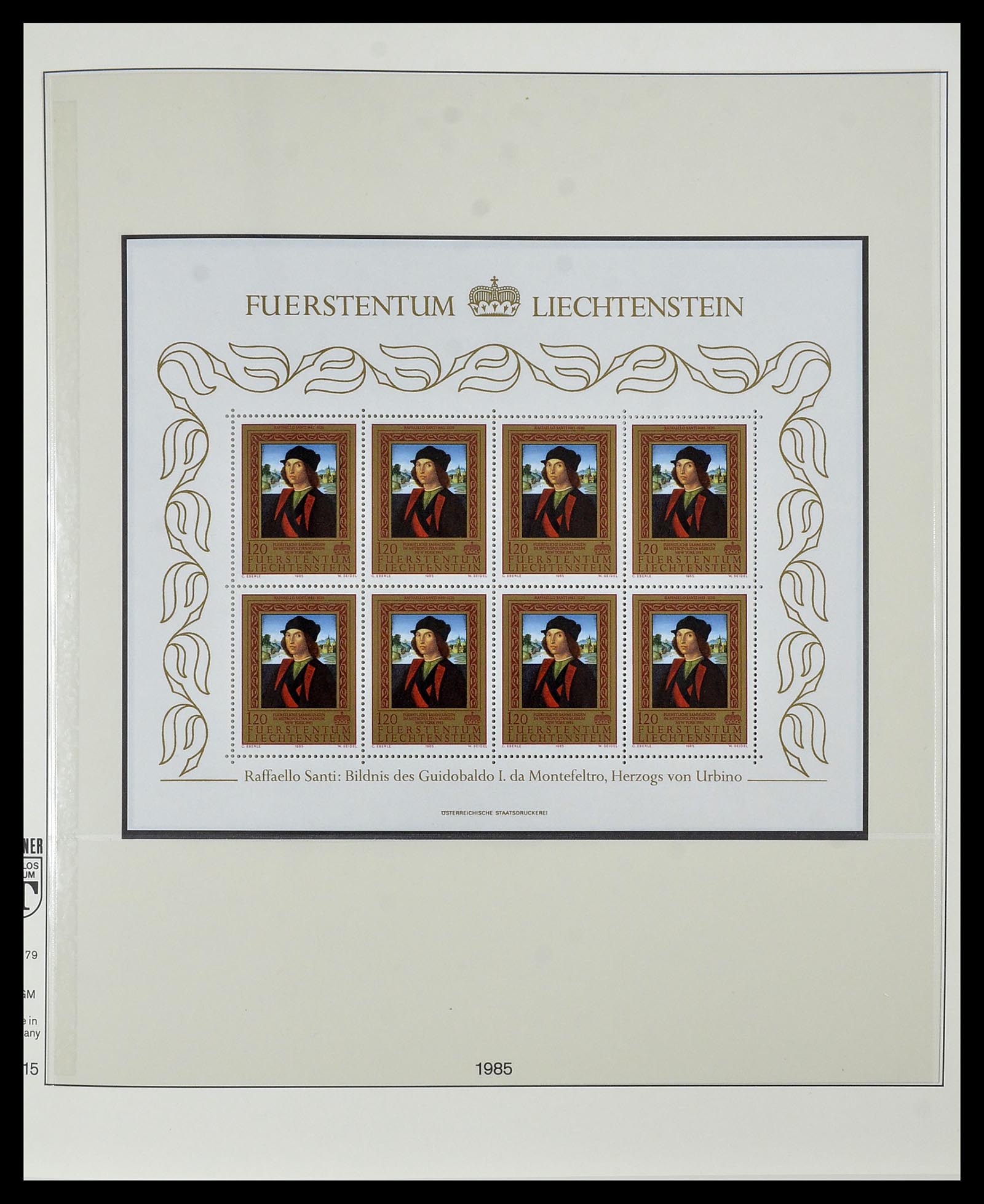 34187 090 - Postzegelverzameling 34187 Liechtenstein kleinbogen 1982-1995.