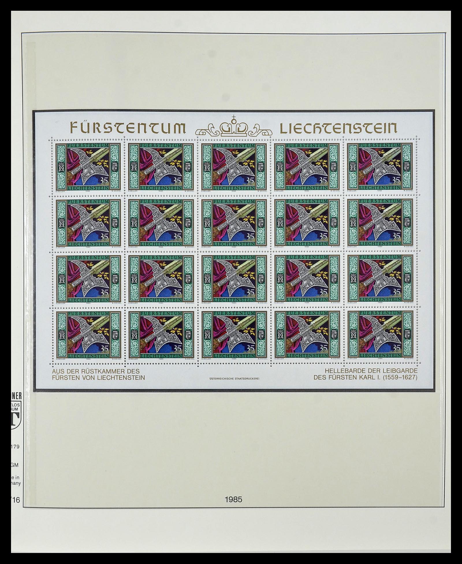 34187 091 - Postzegelverzameling 34187 Liechtenstein kleinbogen 1982-1995.