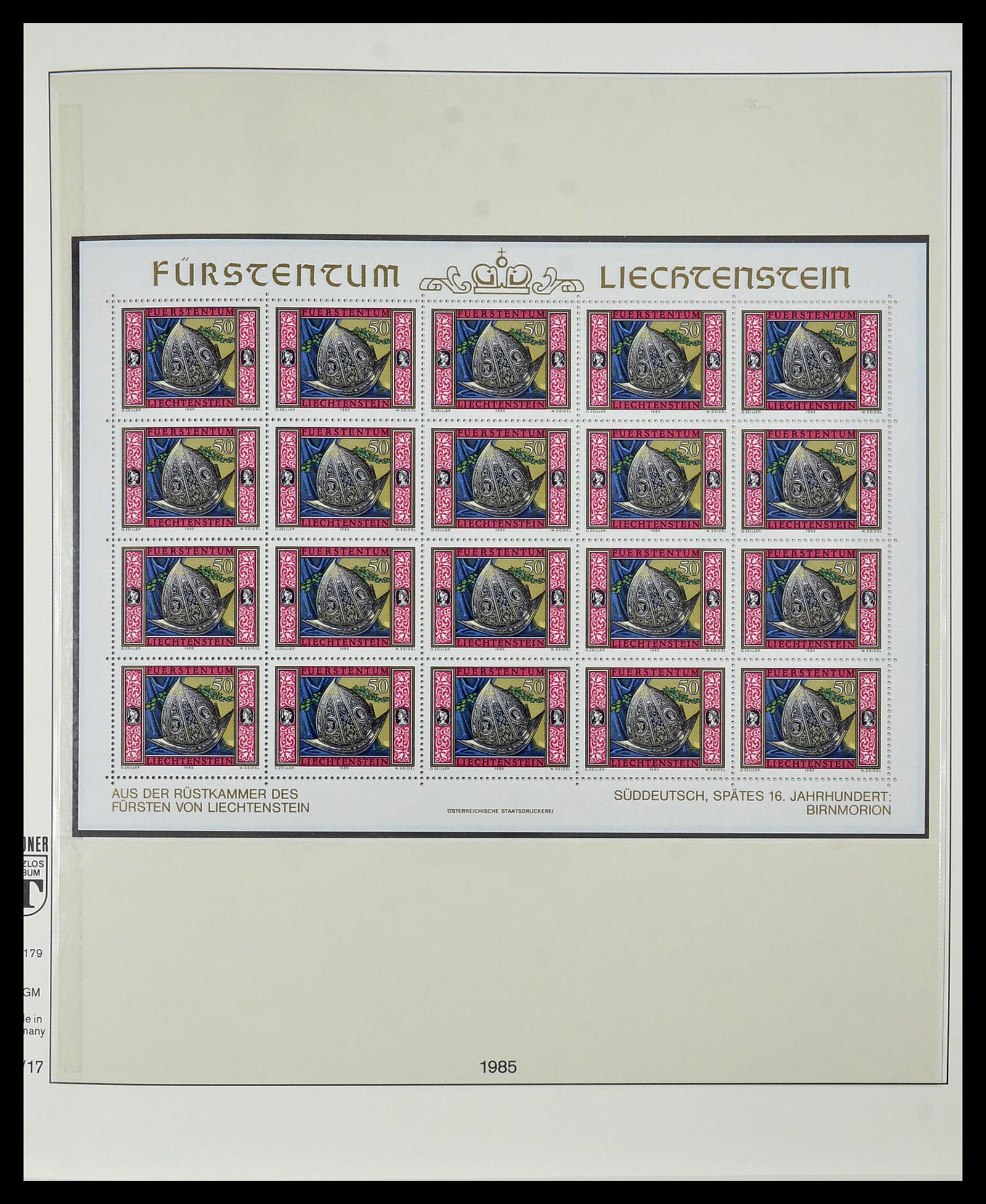 34187 092 - Postzegelverzameling 34187 Liechtenstein kleinbogen 1982-1995.