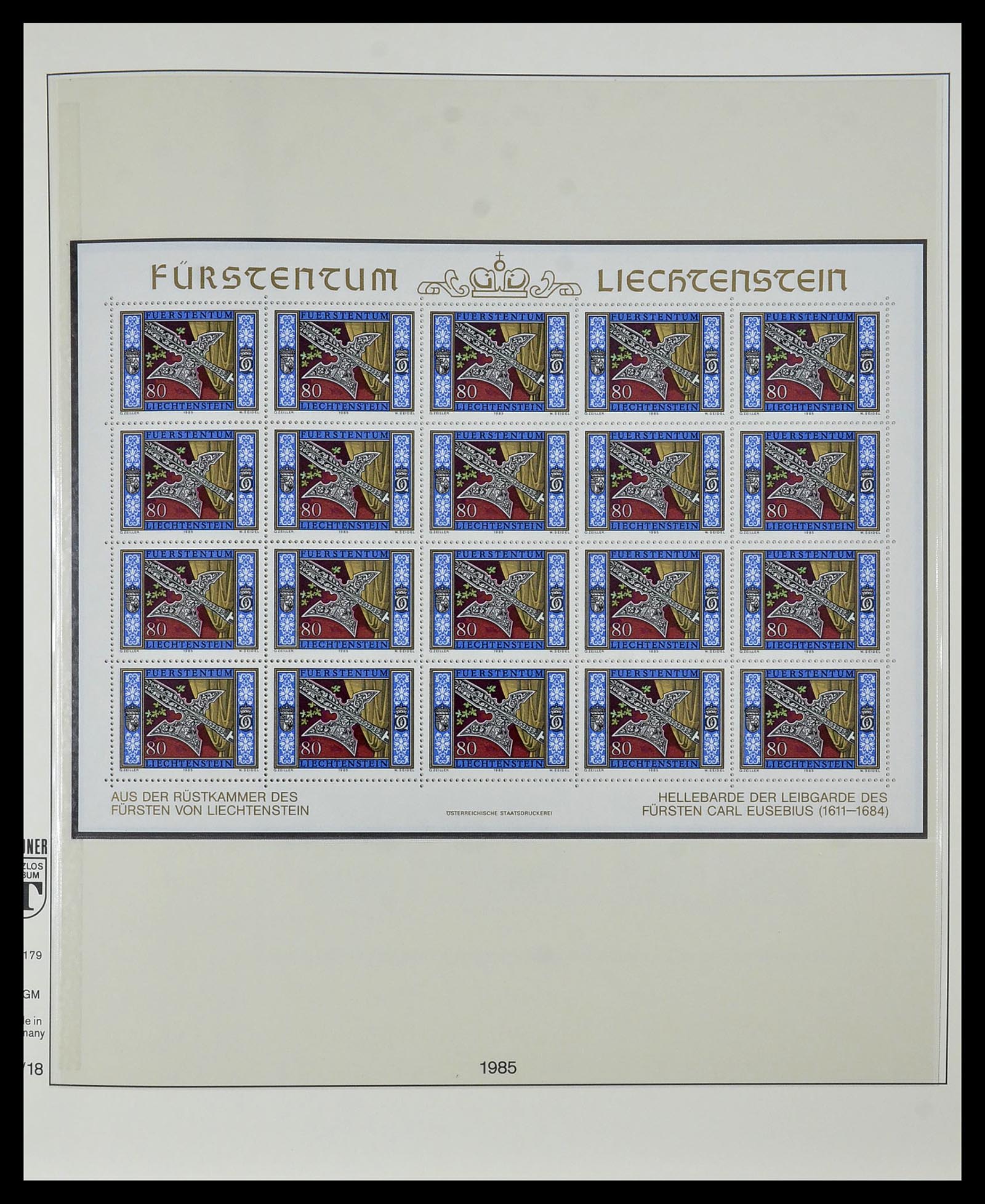 34187 093 - Postzegelverzameling 34187 Liechtenstein kleinbogen 1982-1995.