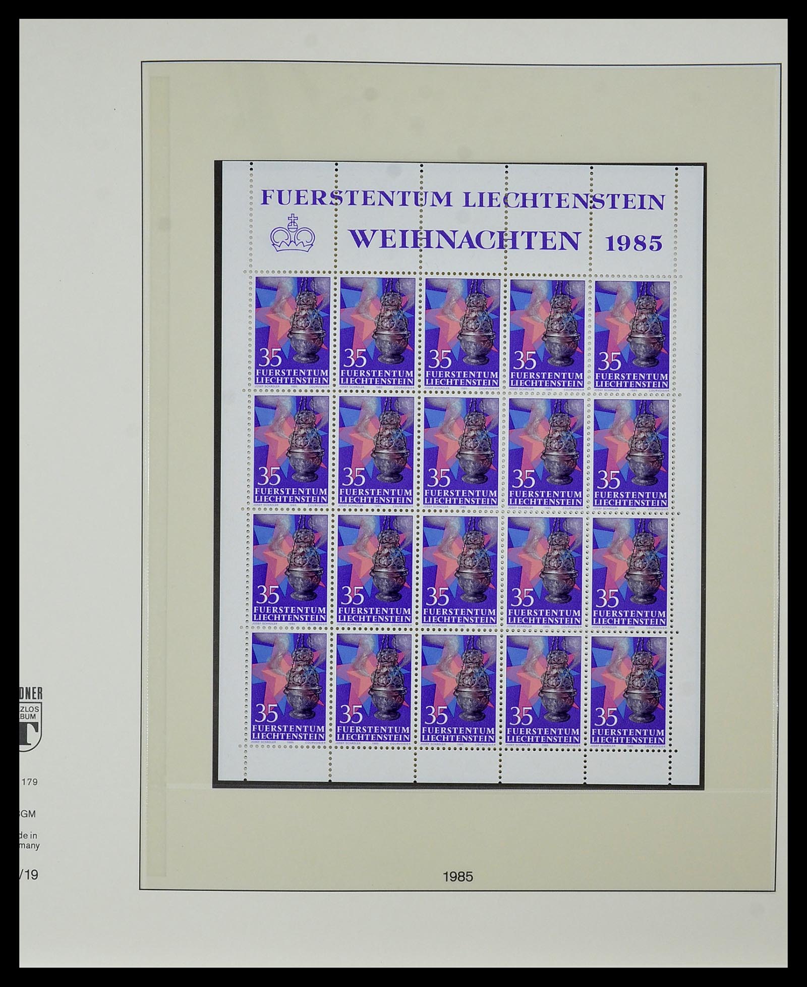 34187 094 - Postzegelverzameling 34187 Liechtenstein kleinbogen 1982-1995.
