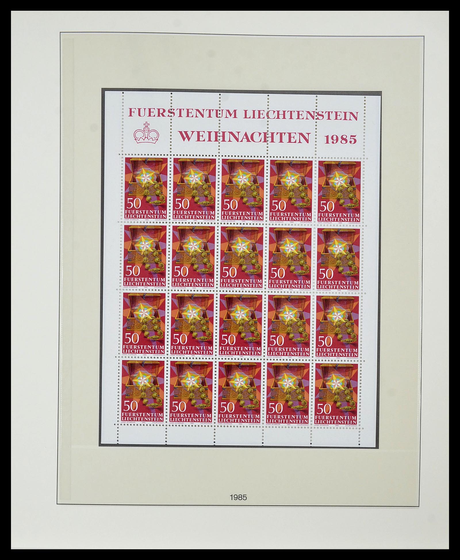 34187 095 - Postzegelverzameling 34187 Liechtenstein kleinbogen 1982-1995.