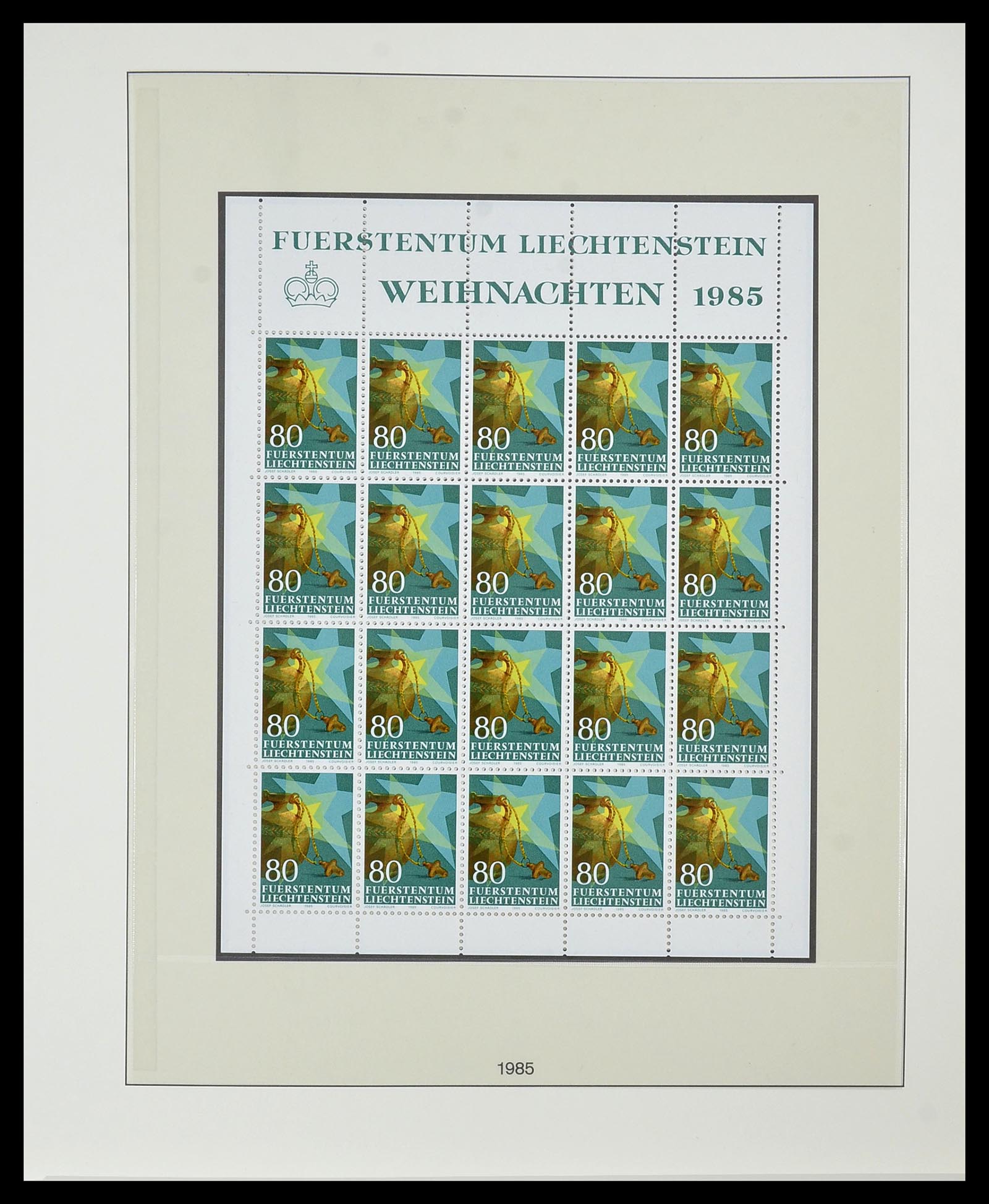 34187 096 - Postzegelverzameling 34187 Liechtenstein kleinbogen 1982-1995.