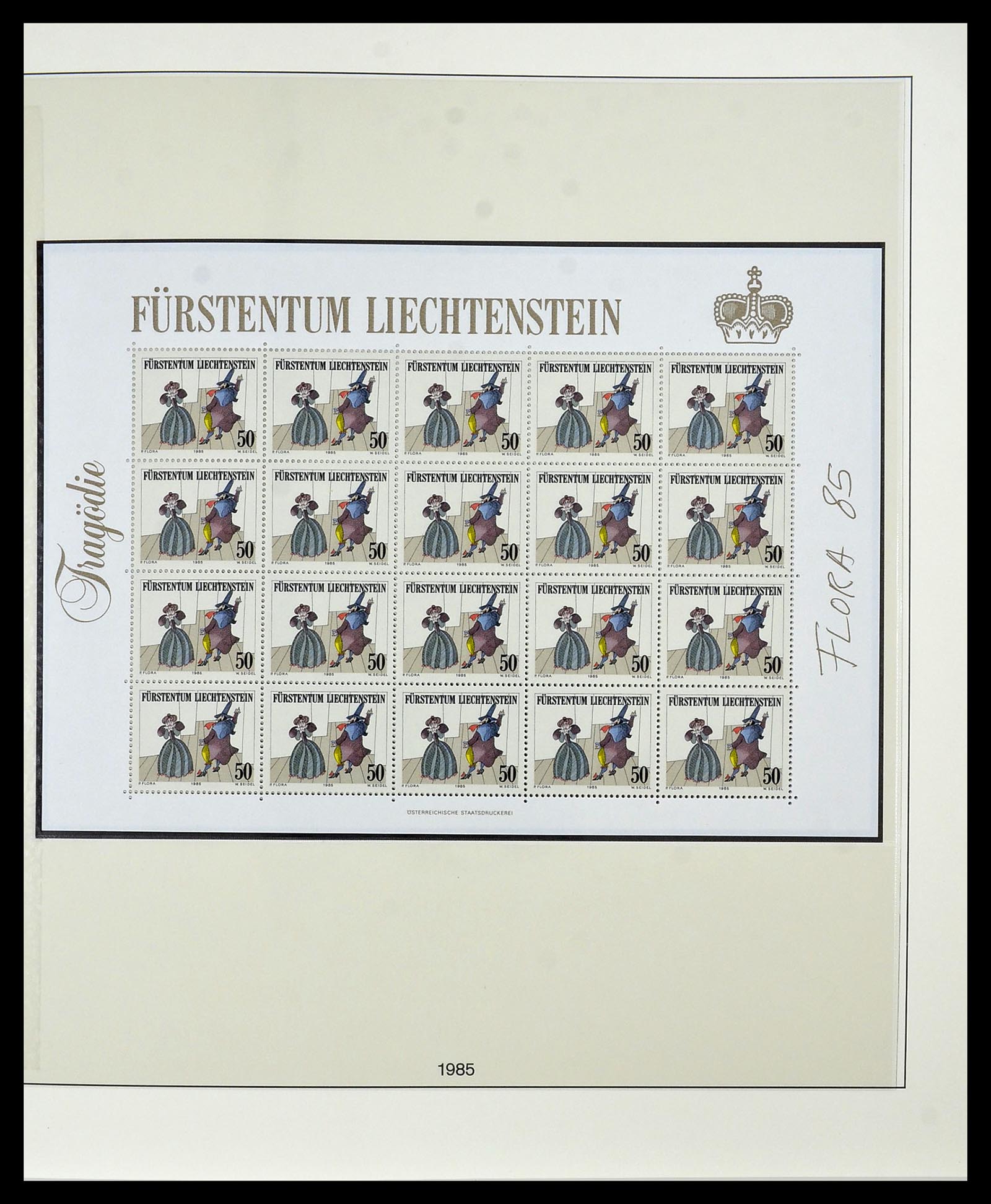 34187 097 - Postzegelverzameling 34187 Liechtenstein kleinbogen 1982-1995.