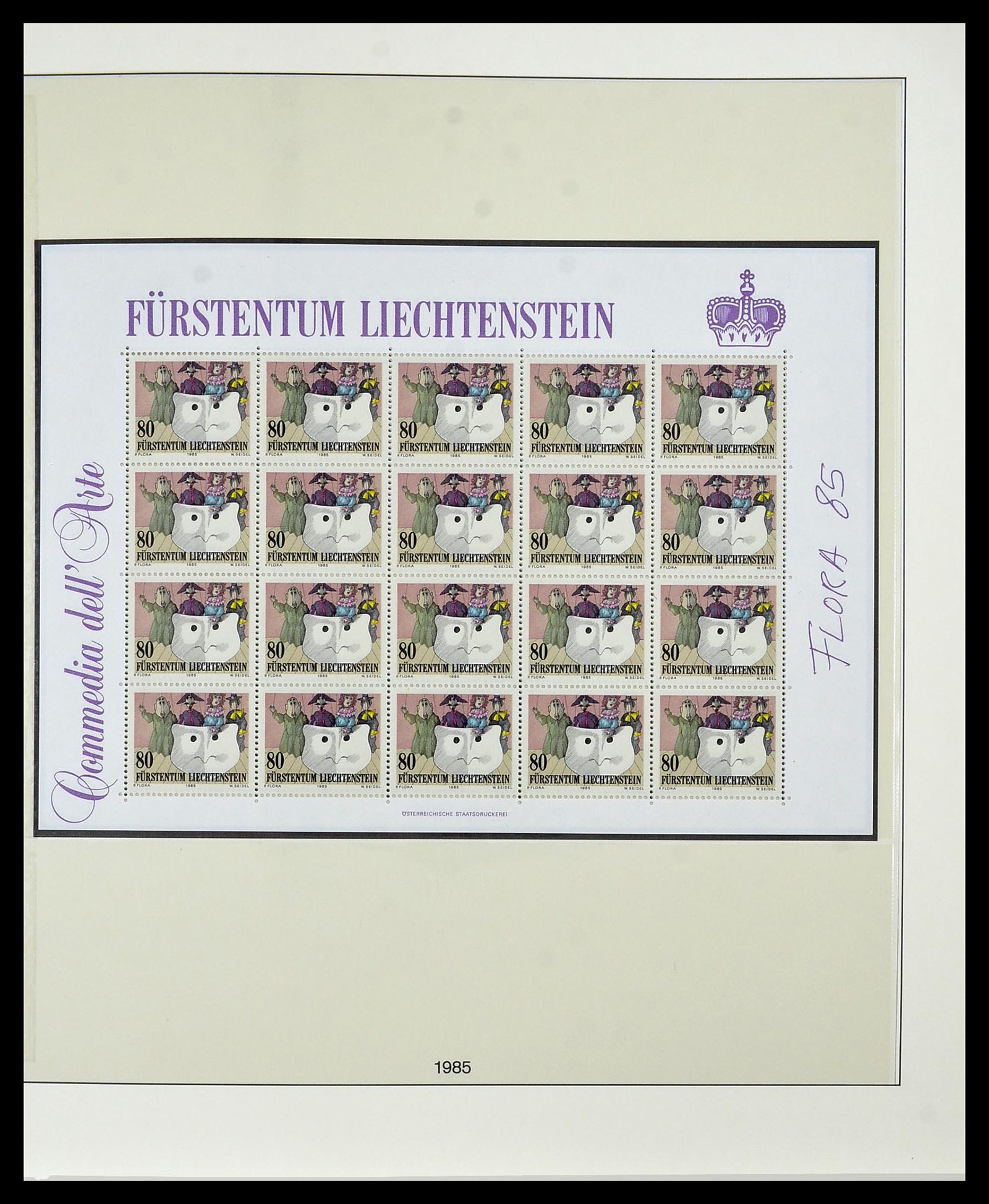 34187 098 - Stamp collection 34187 Liechtenstein kleinbogen 1982-1995.