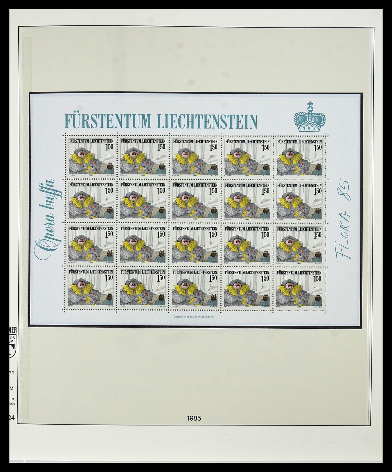 34187 099 - Postzegelverzameling 34187 Liechtenstein kleinbogen 1982-1995.
