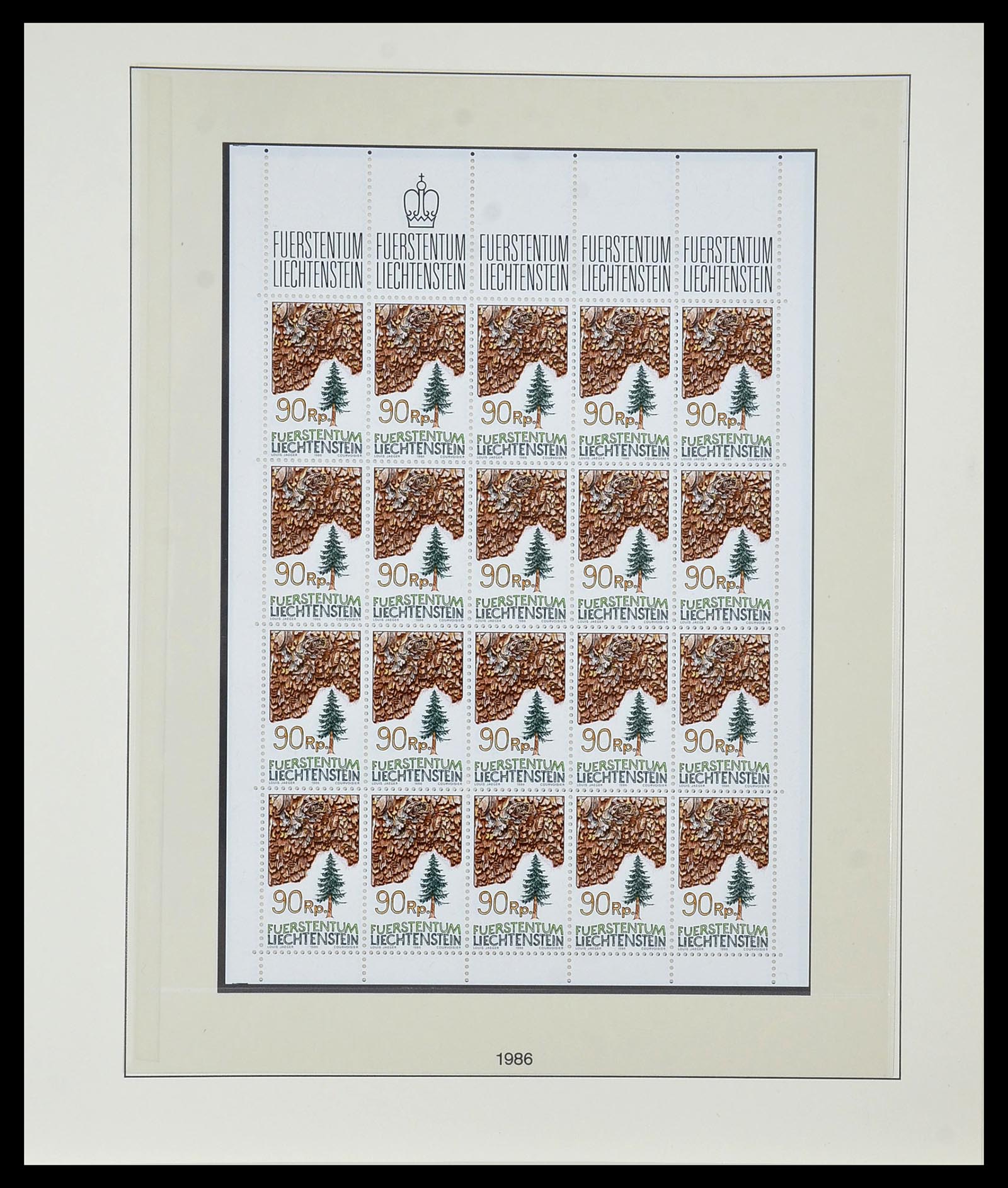 34187 121 - Postzegelverzameling 34187 Liechtenstein kleinbogen 1982-1995.