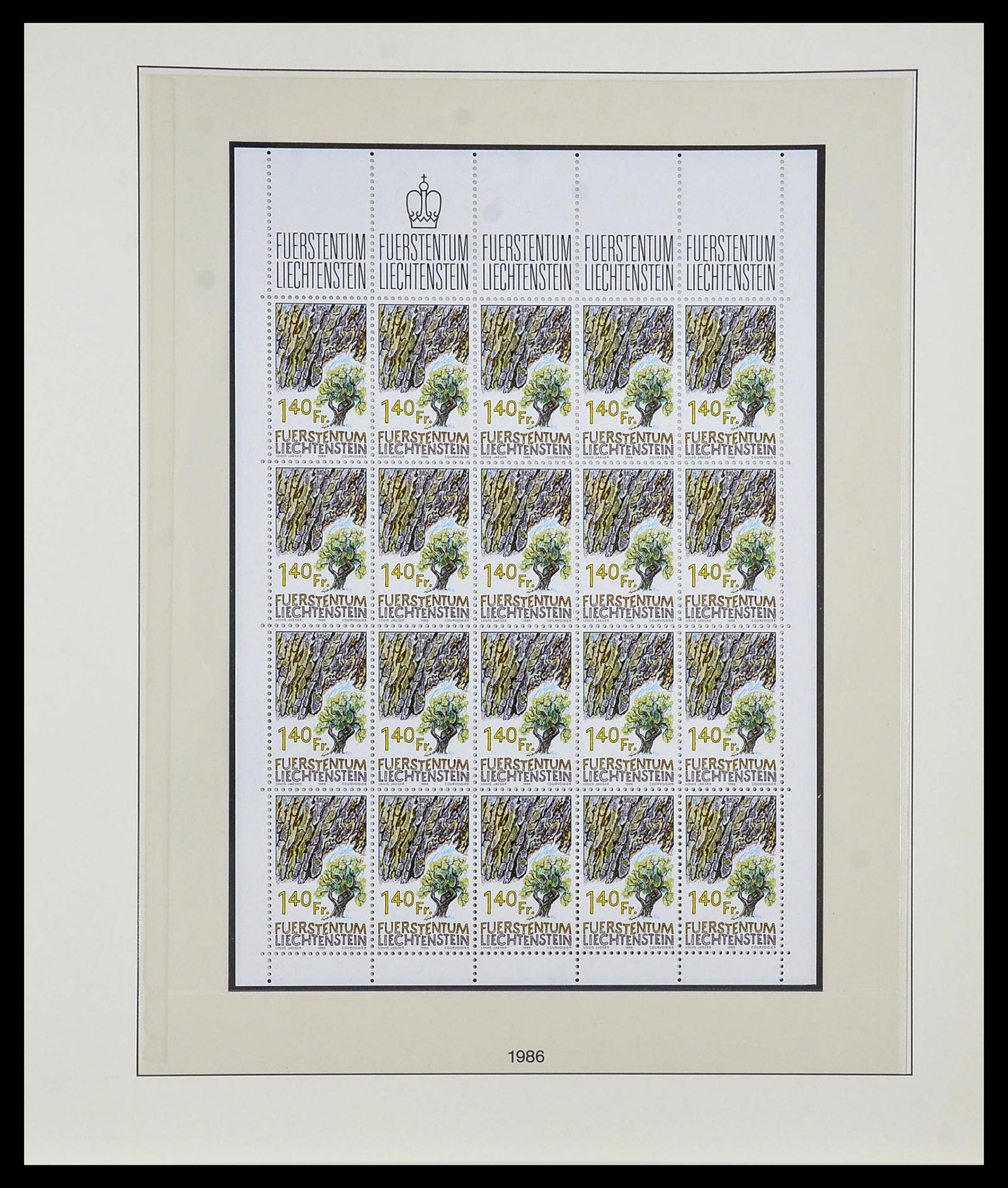 34187 122 - Postzegelverzameling 34187 Liechtenstein kleinbogen 1982-1995.