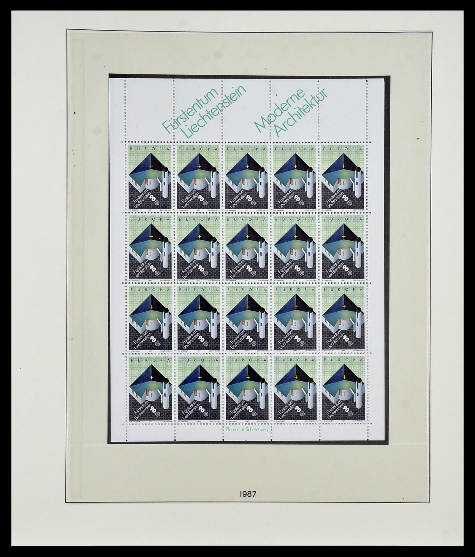 34187 123 - Postzegelverzameling 34187 Liechtenstein kleinbogen 1982-1995.