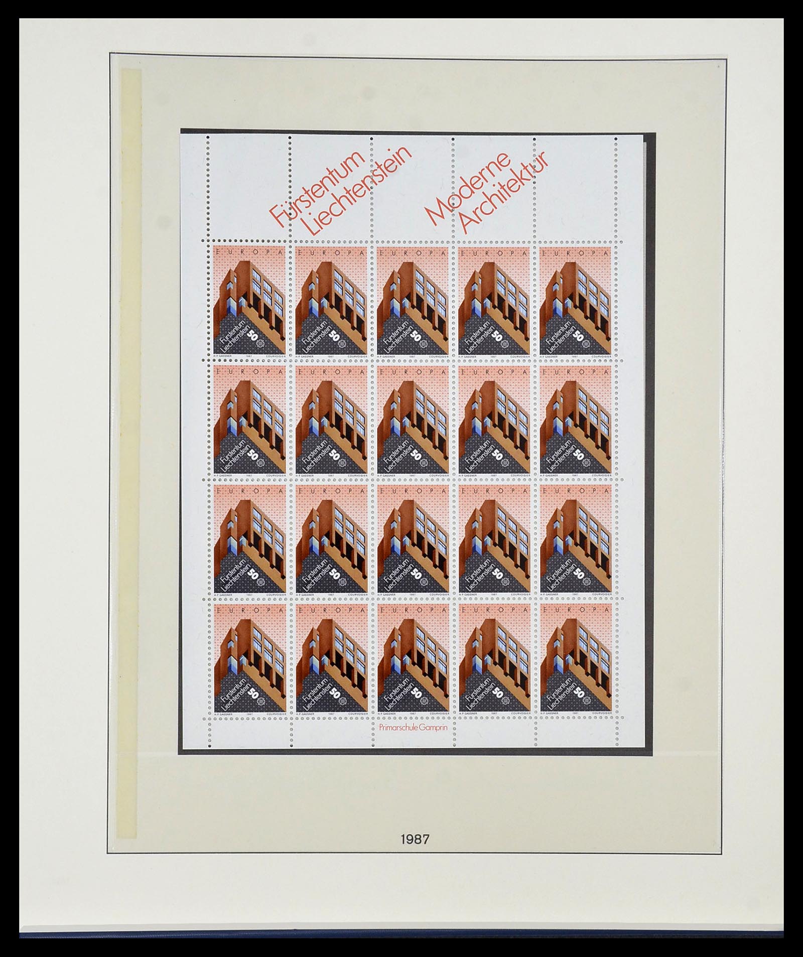 34187 124 - Postzegelverzameling 34187 Liechtenstein kleinbogen 1982-1995.