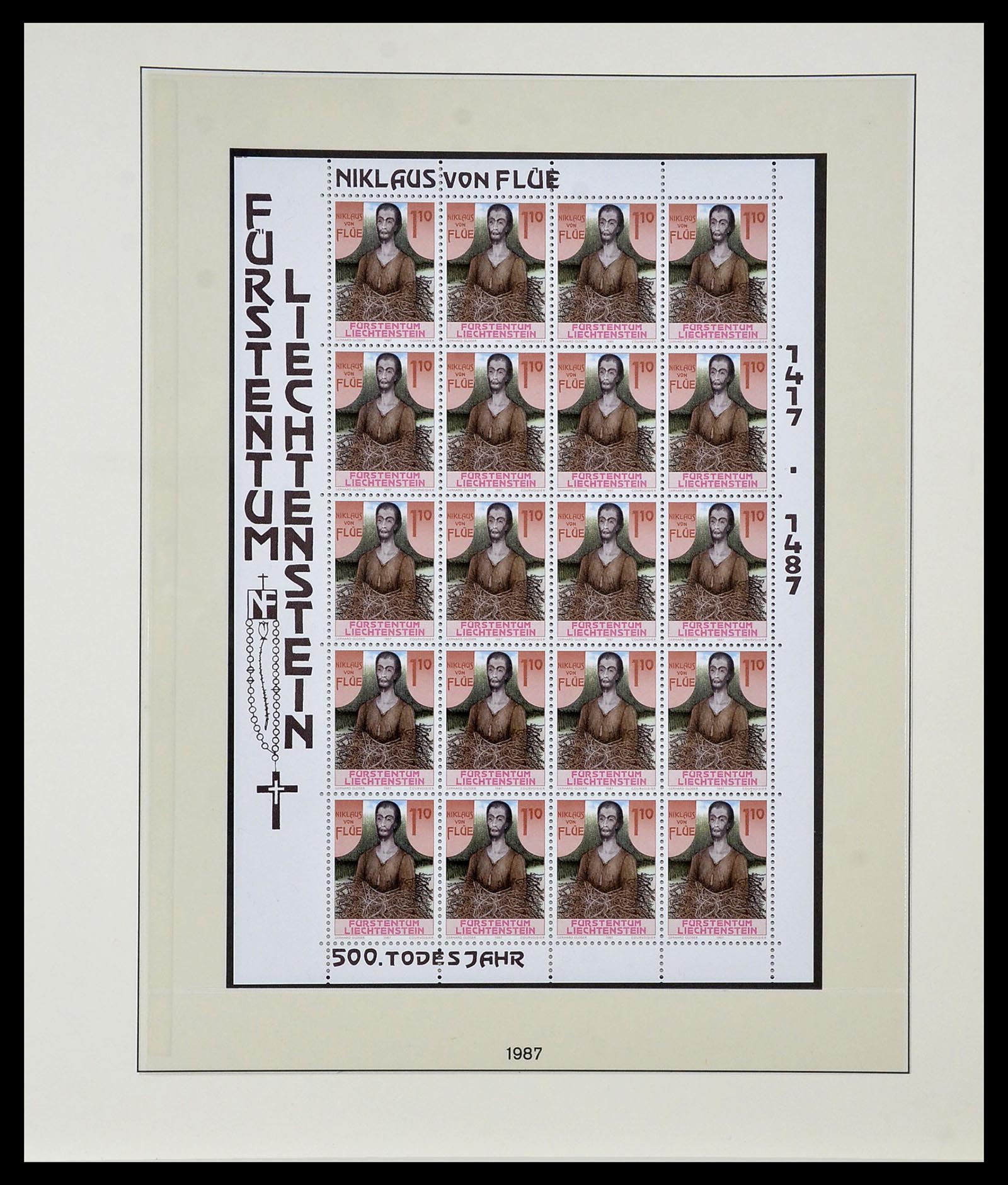 34187 125 - Postzegelverzameling 34187 Liechtenstein kleinbogen 1982-1995.
