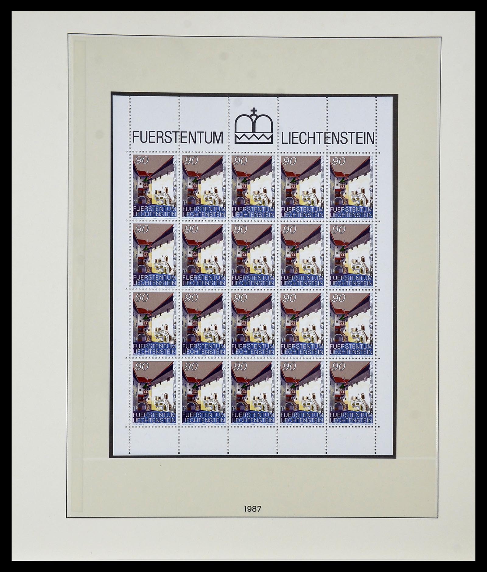 34187 126 - Postzegelverzameling 34187 Liechtenstein kleinbogen 1982-1995.