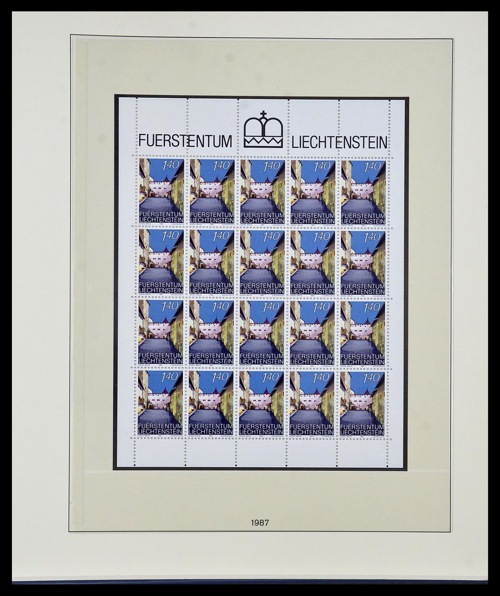 34187 127 - Postzegelverzameling 34187 Liechtenstein kleinbogen 1982-1995.
