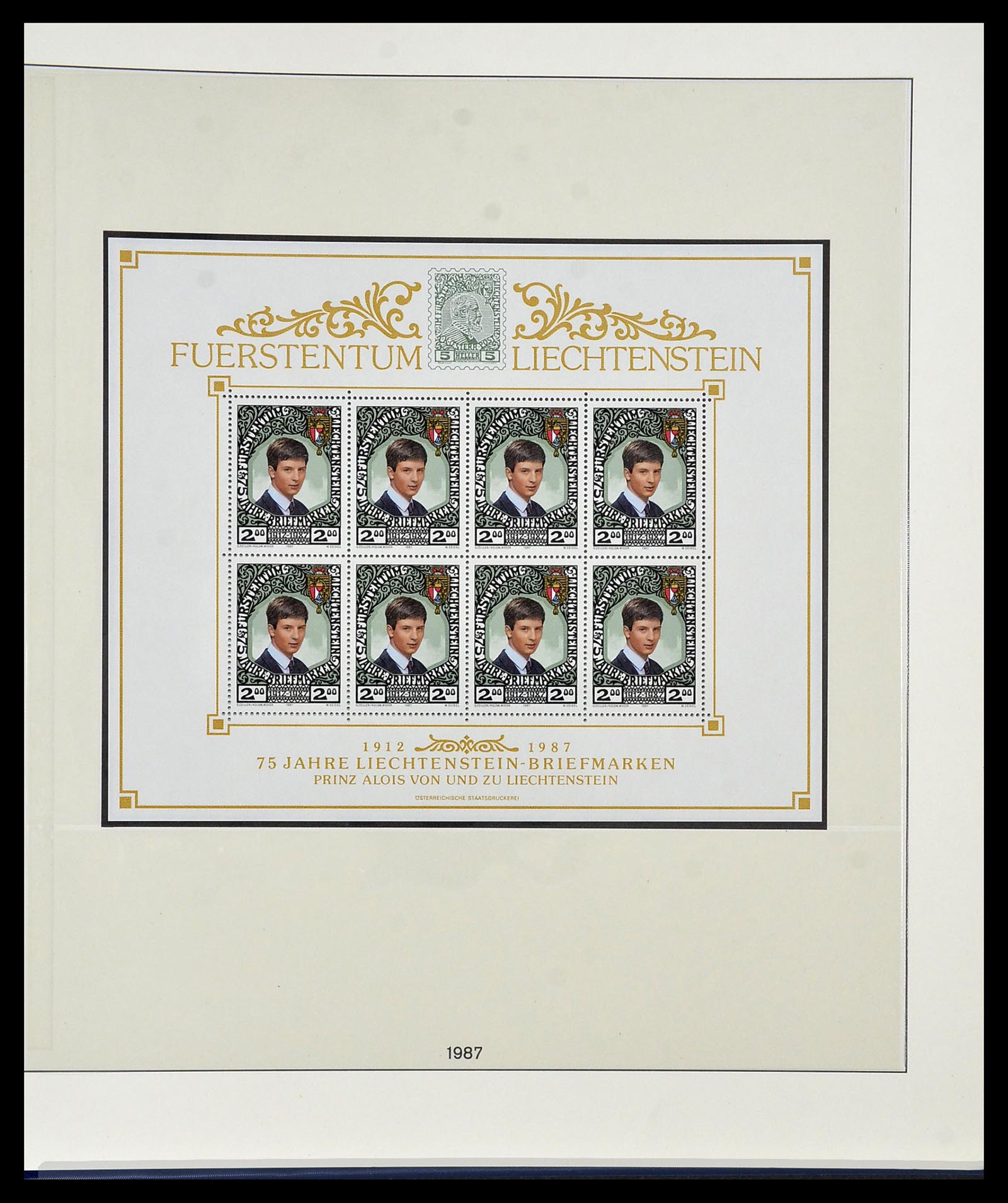 34187 128 - Postzegelverzameling 34187 Liechtenstein kleinbogen 1982-1995.
