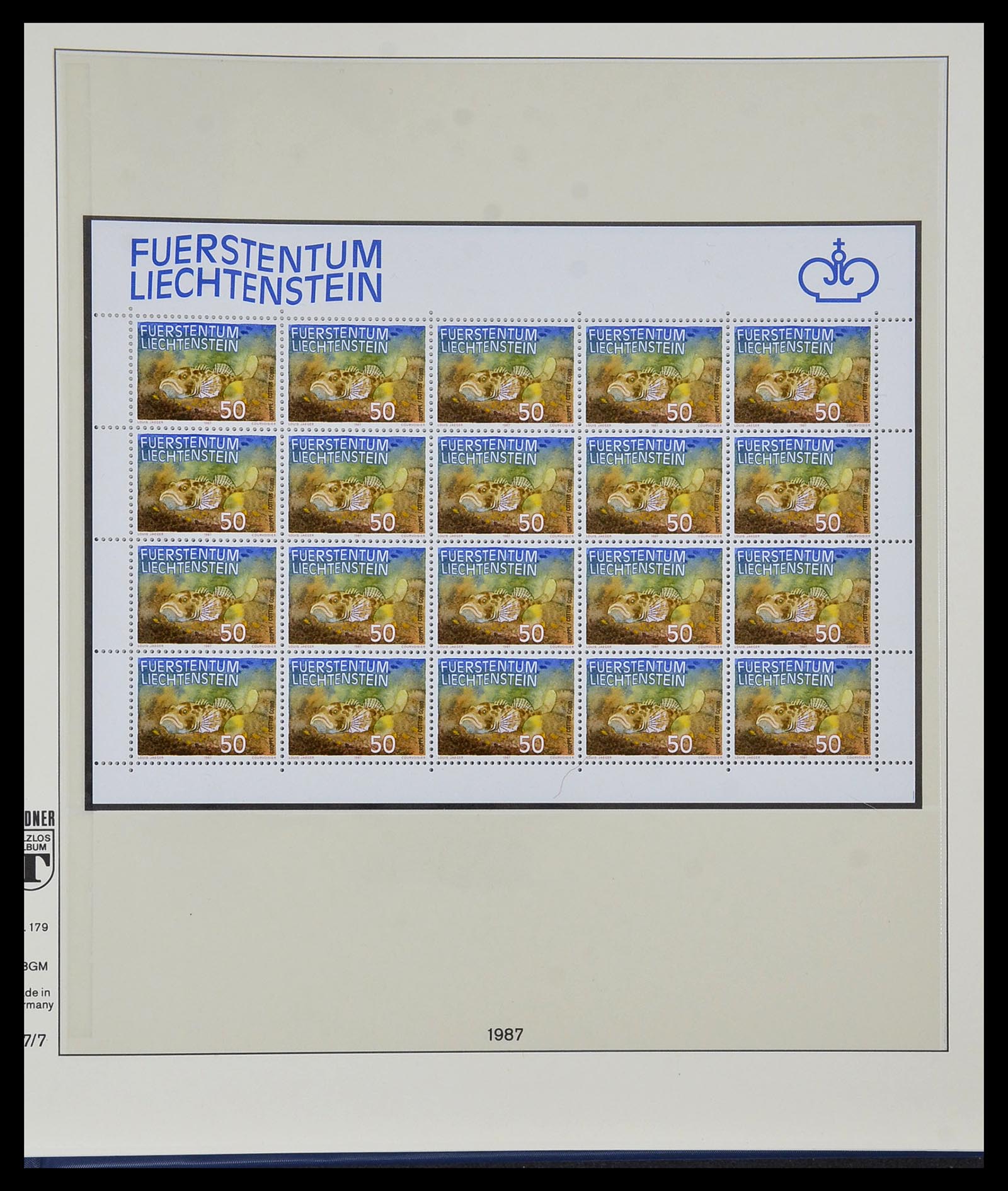34187 129 - Postzegelverzameling 34187 Liechtenstein kleinbogen 1982-1995.