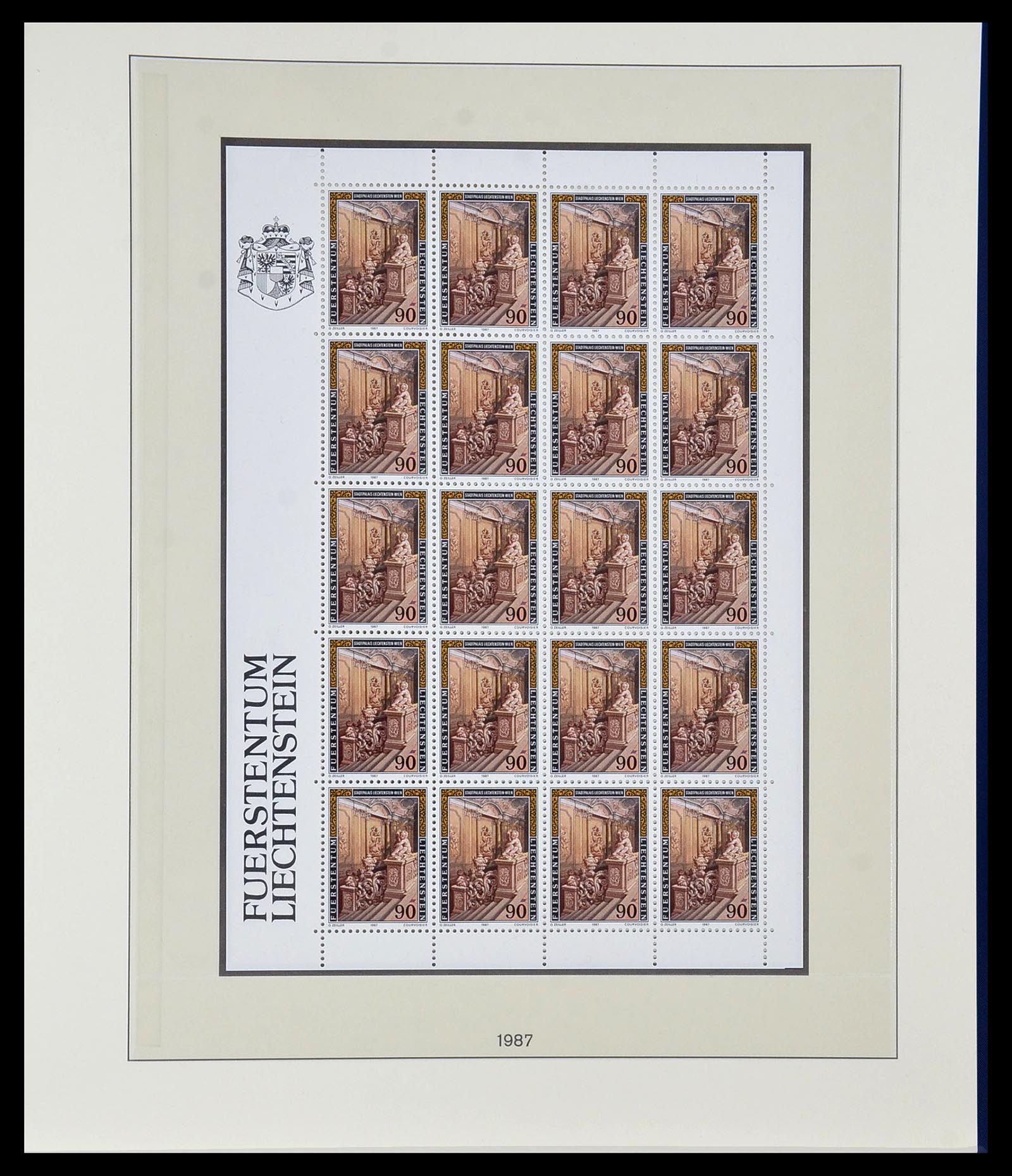 34187 134 - Postzegelverzameling 34187 Liechtenstein kleinbogen 1982-1995.