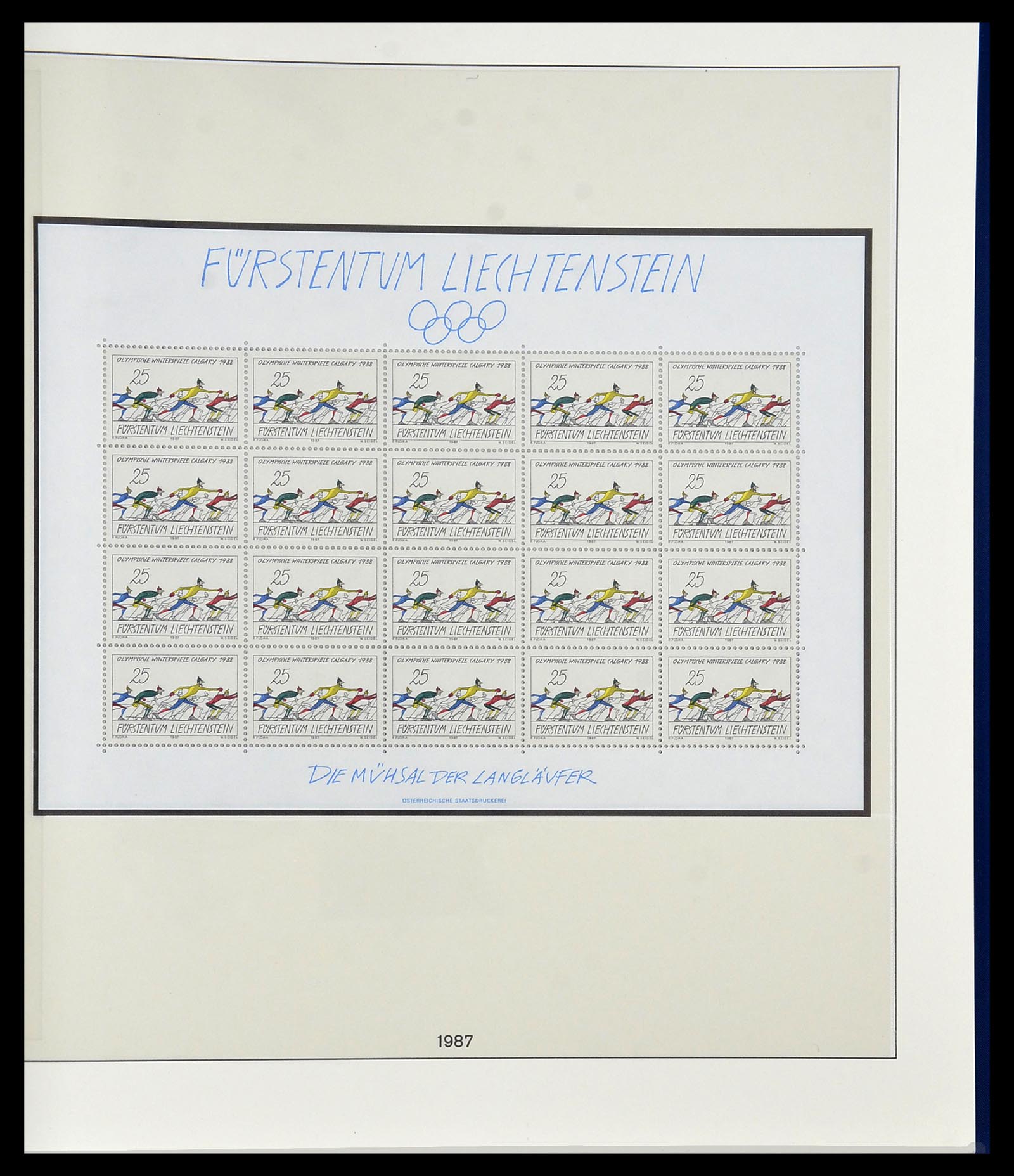 34187 137 - Postzegelverzameling 34187 Liechtenstein kleinbogen 1982-1995.