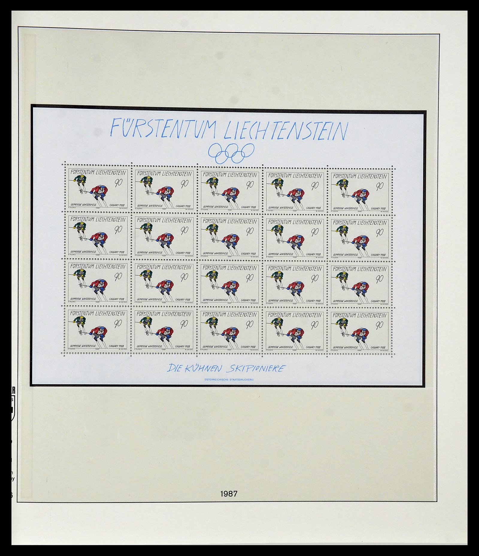 34187 138 - Postzegelverzameling 34187 Liechtenstein kleinbogen 1982-1995.