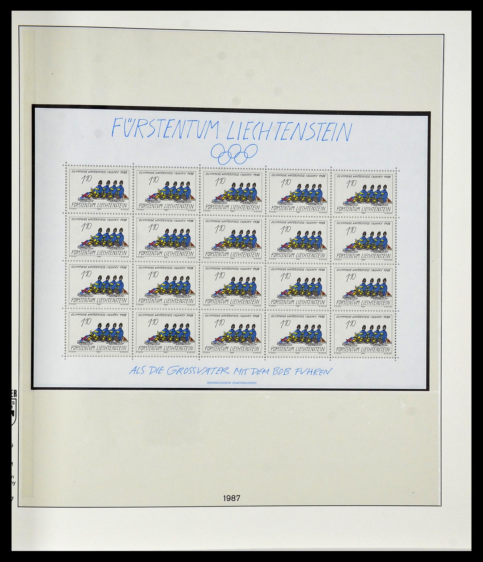 34187 139 - Postzegelverzameling 34187 Liechtenstein kleinbogen 1982-1995.