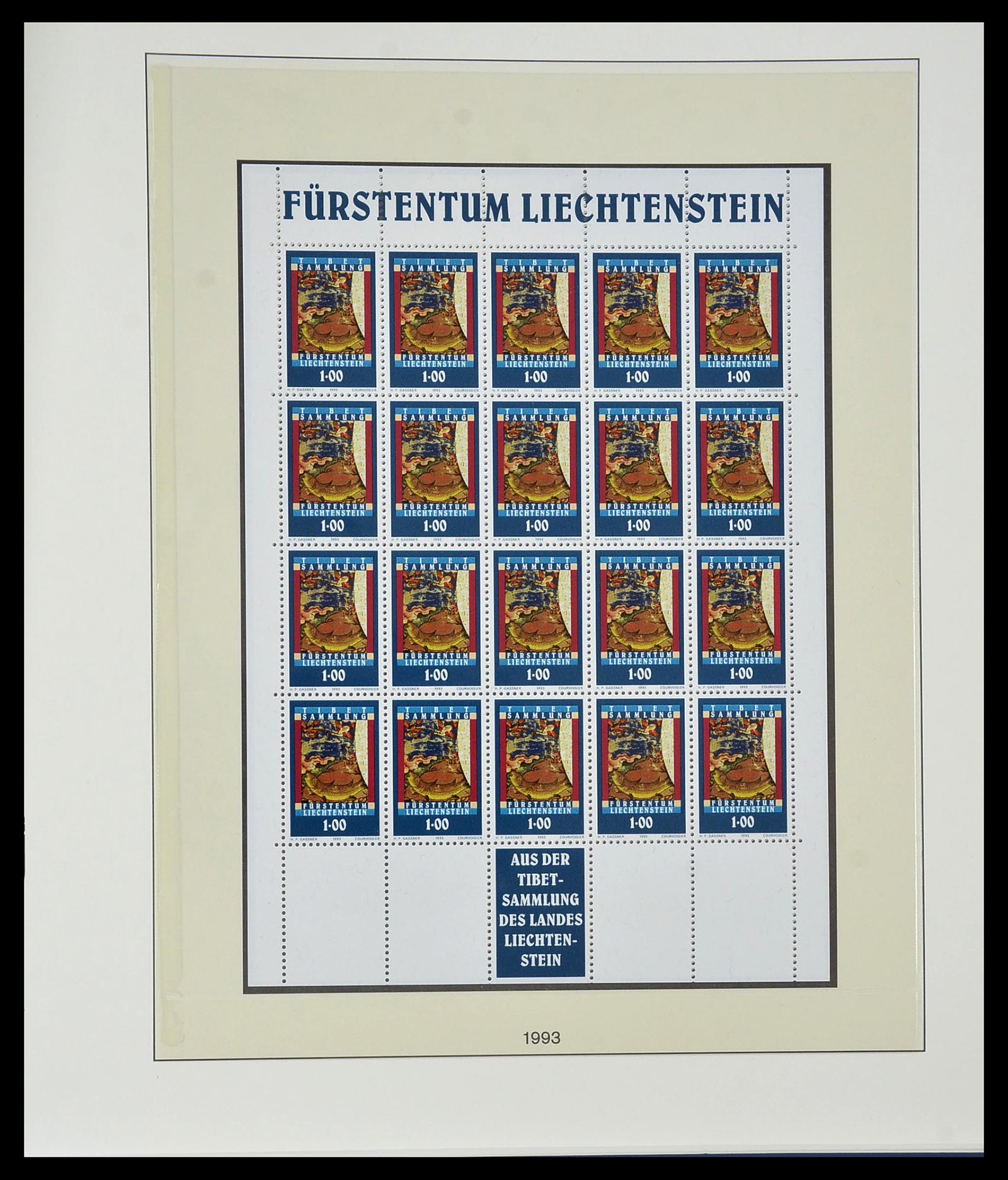 34187 263 - Postzegelverzameling 34187 Liechtenstein kleinbogen 1982-1995.