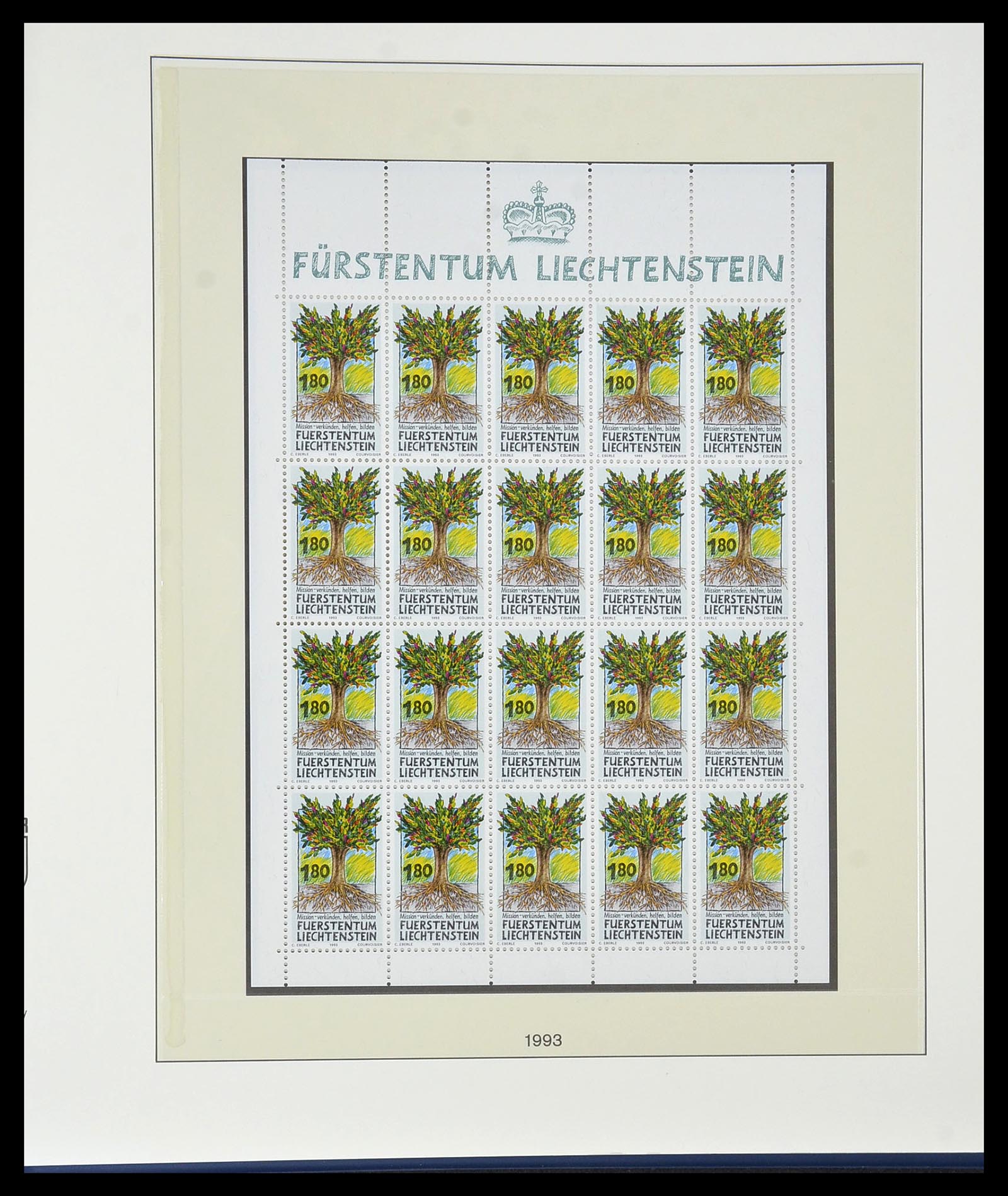 34187 264 - Postzegelverzameling 34187 Liechtenstein kleinbogen 1982-1995.