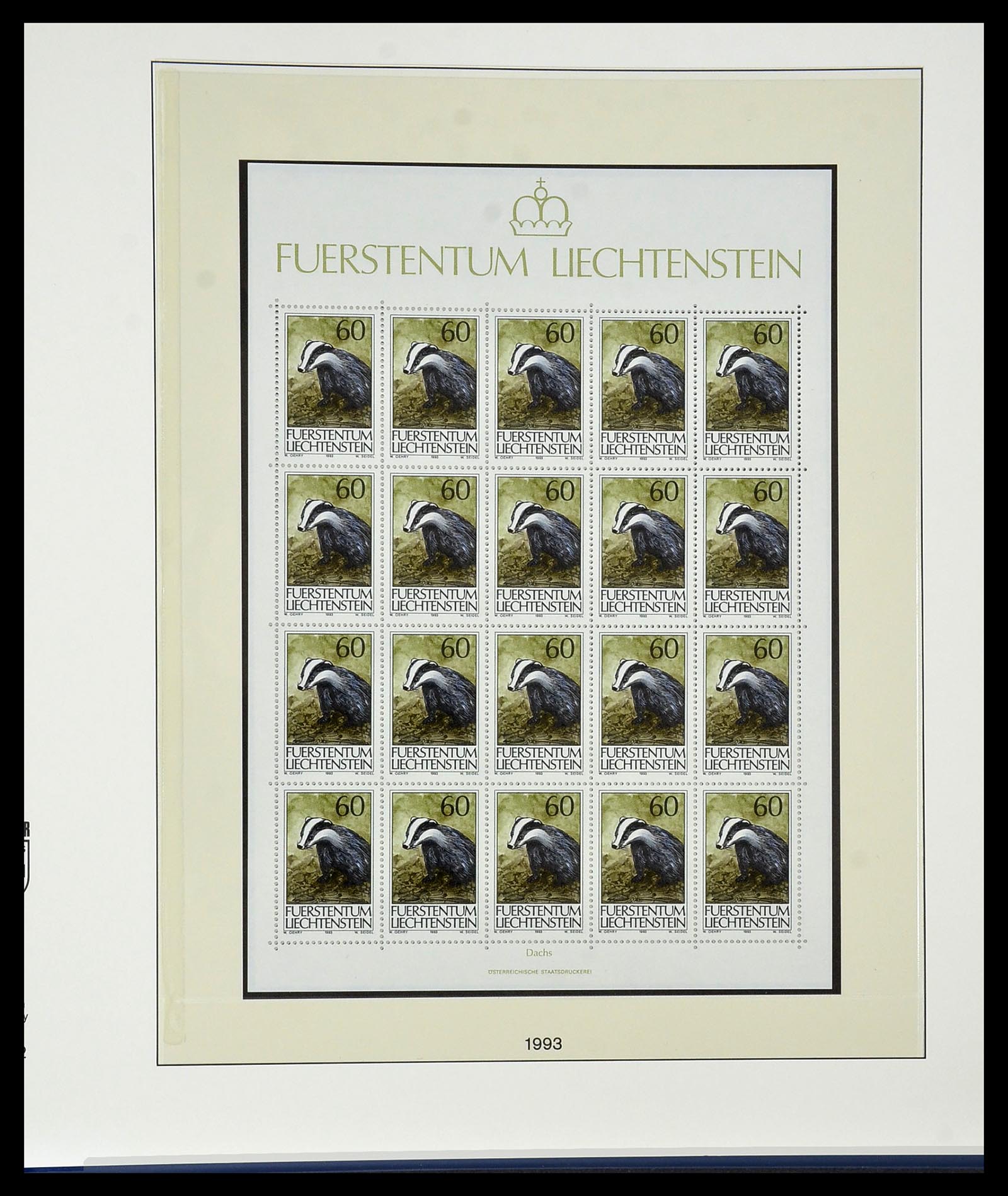 34187 265 - Postzegelverzameling 34187 Liechtenstein kleinbogen 1982-1995.