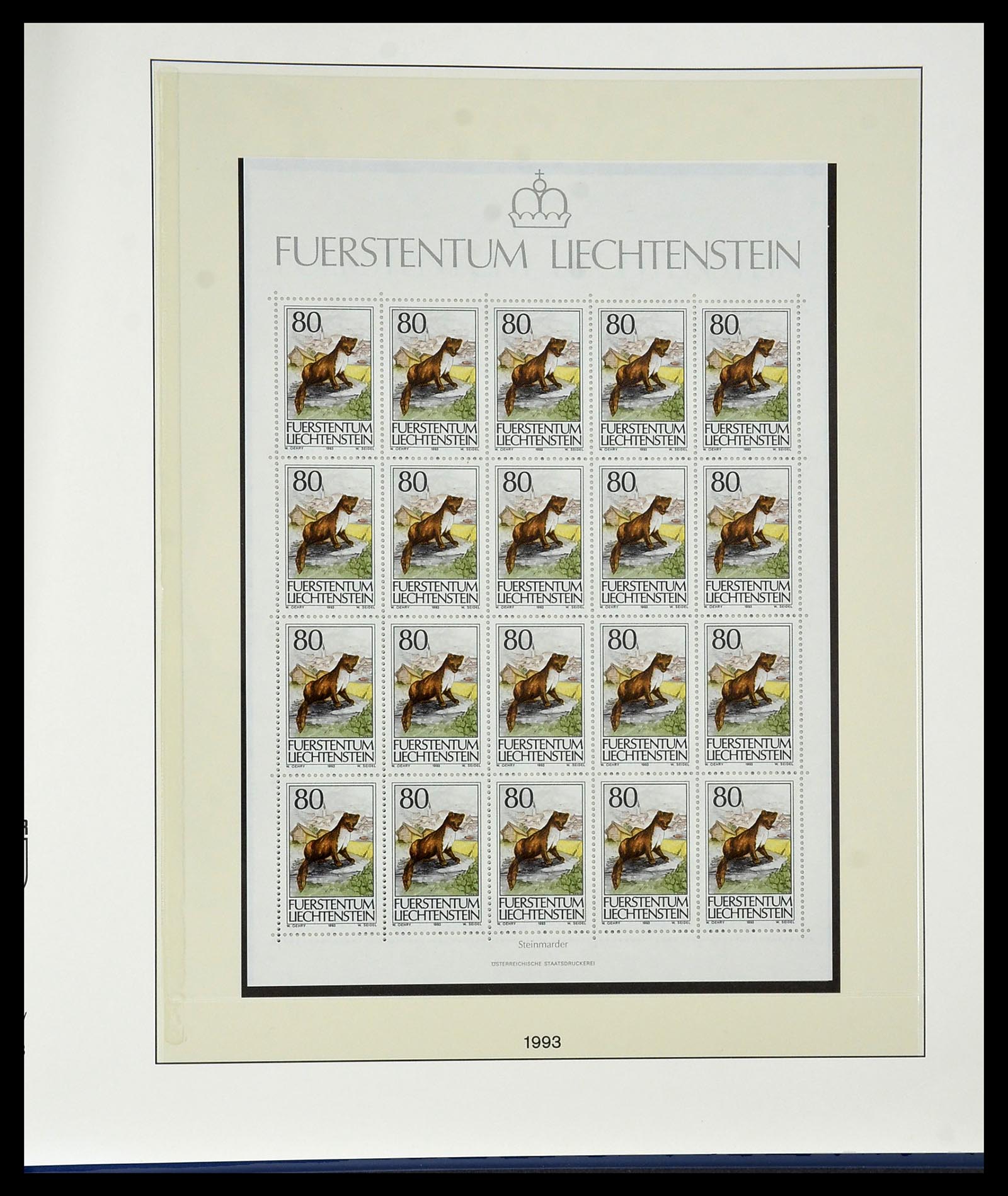 34187 266 - Postzegelverzameling 34187 Liechtenstein kleinbogen 1982-1995.