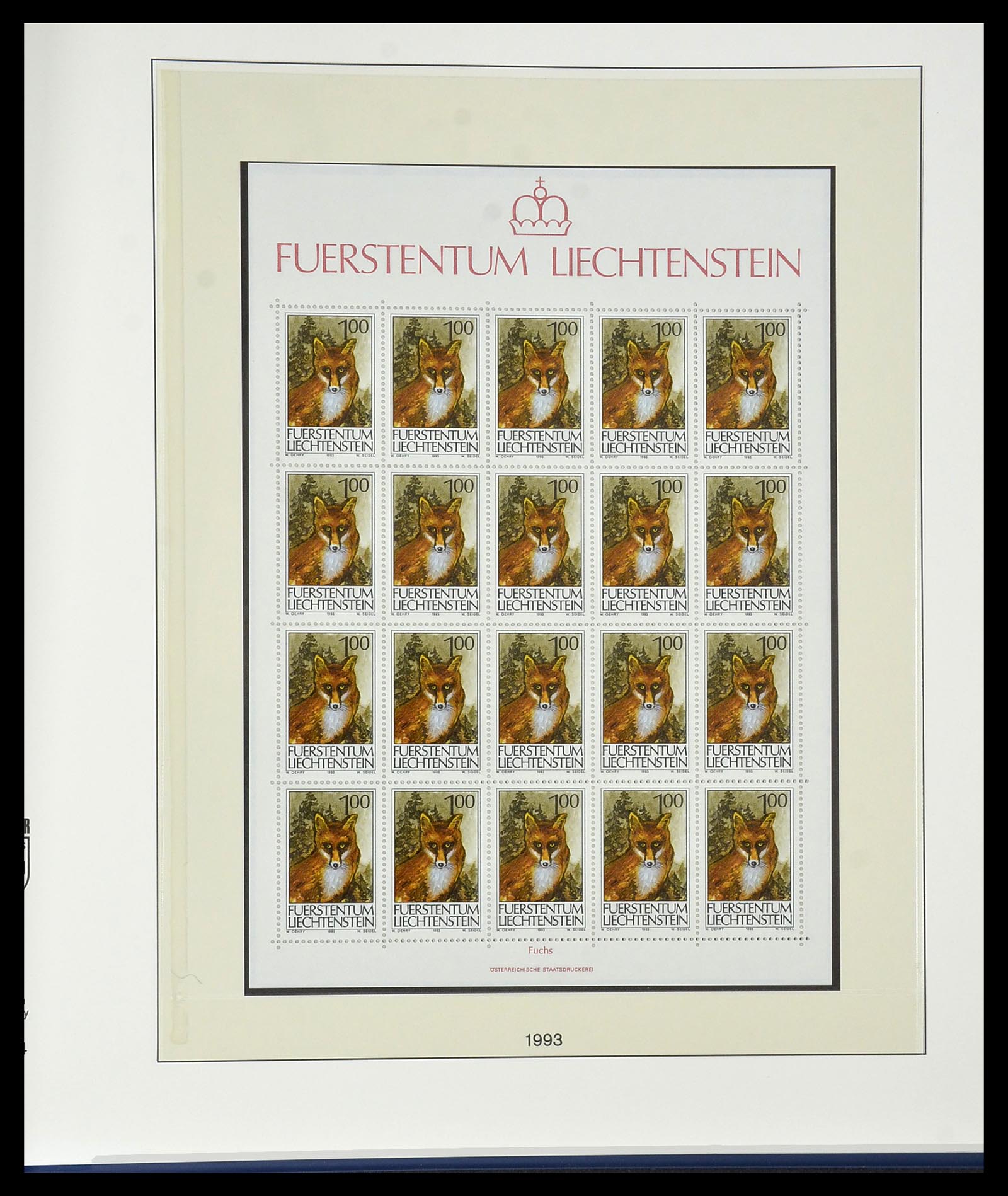 34187 267 - Postzegelverzameling 34187 Liechtenstein kleinbogen 1982-1995.
