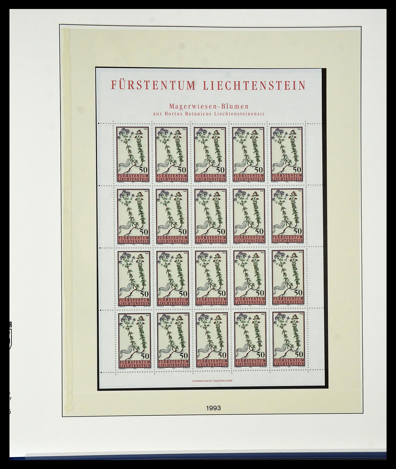 34187 268 - Postzegelverzameling 34187 Liechtenstein kleinbogen 1982-1995.