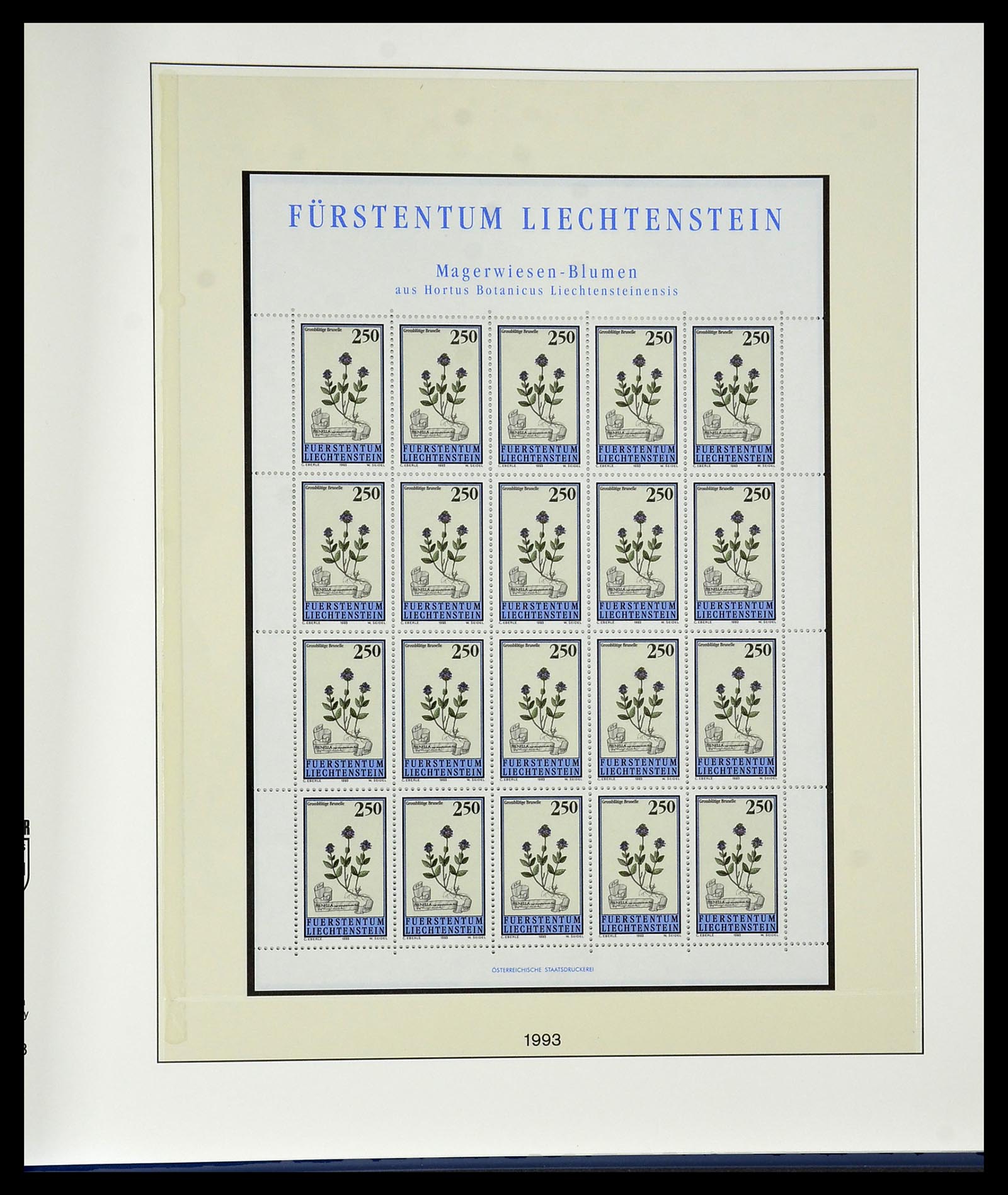 34187 271 - Postzegelverzameling 34187 Liechtenstein kleinbogen 1982-1995.
