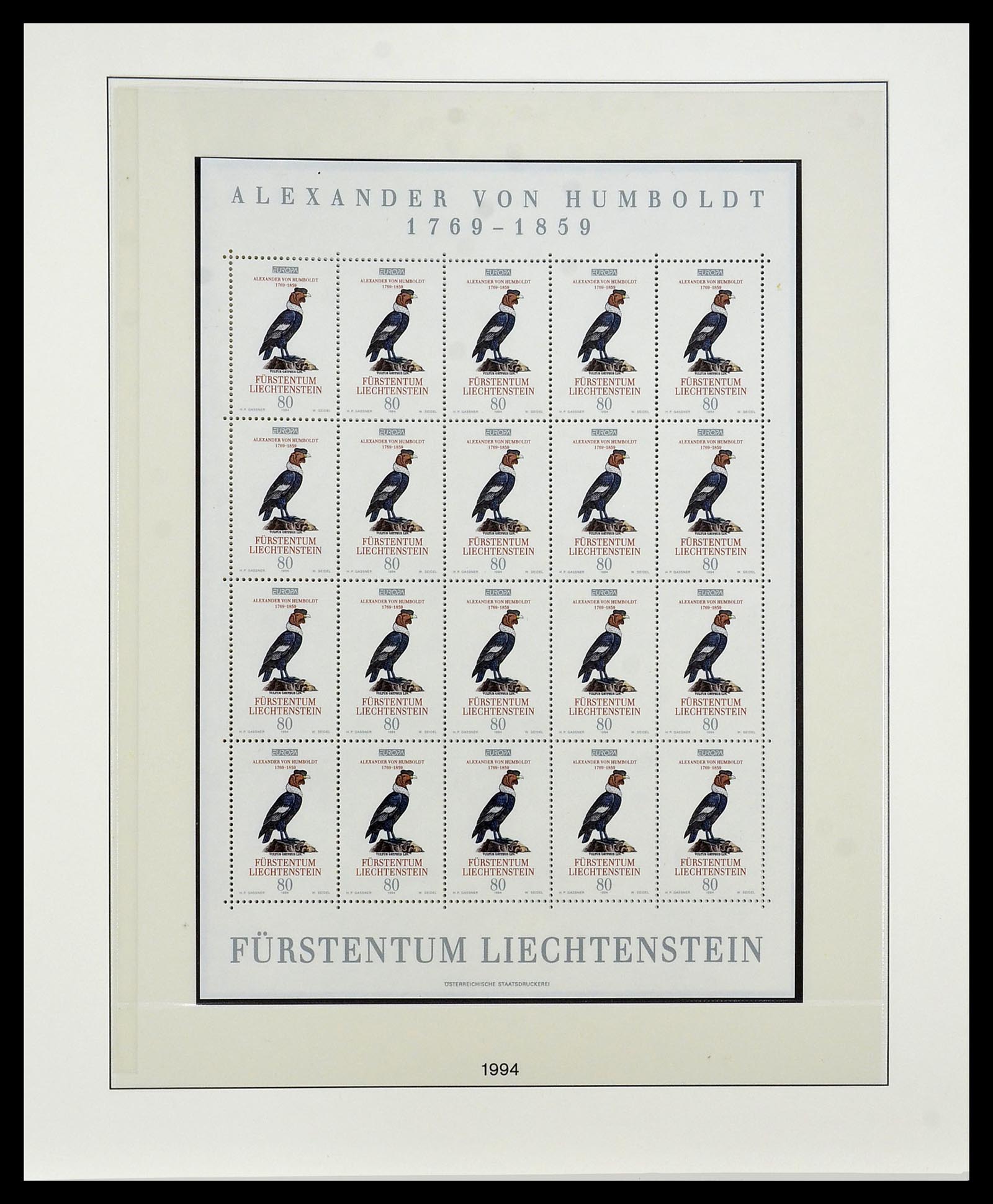 34187 278 - Postzegelverzameling 34187 Liechtenstein kleinbogen 1982-1995.