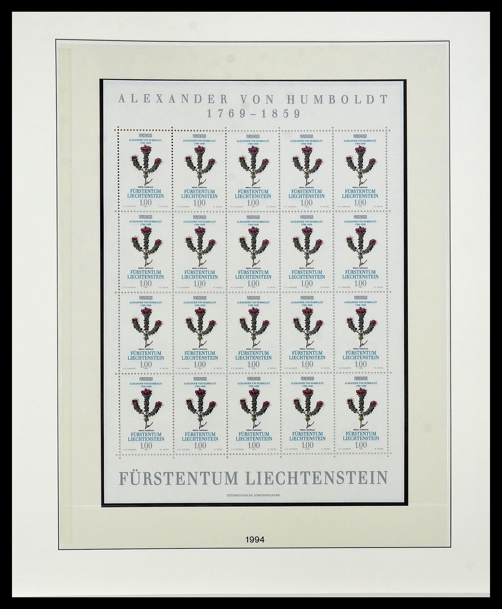 34187 279 - Postzegelverzameling 34187 Liechtenstein kleinbogen 1982-1995.