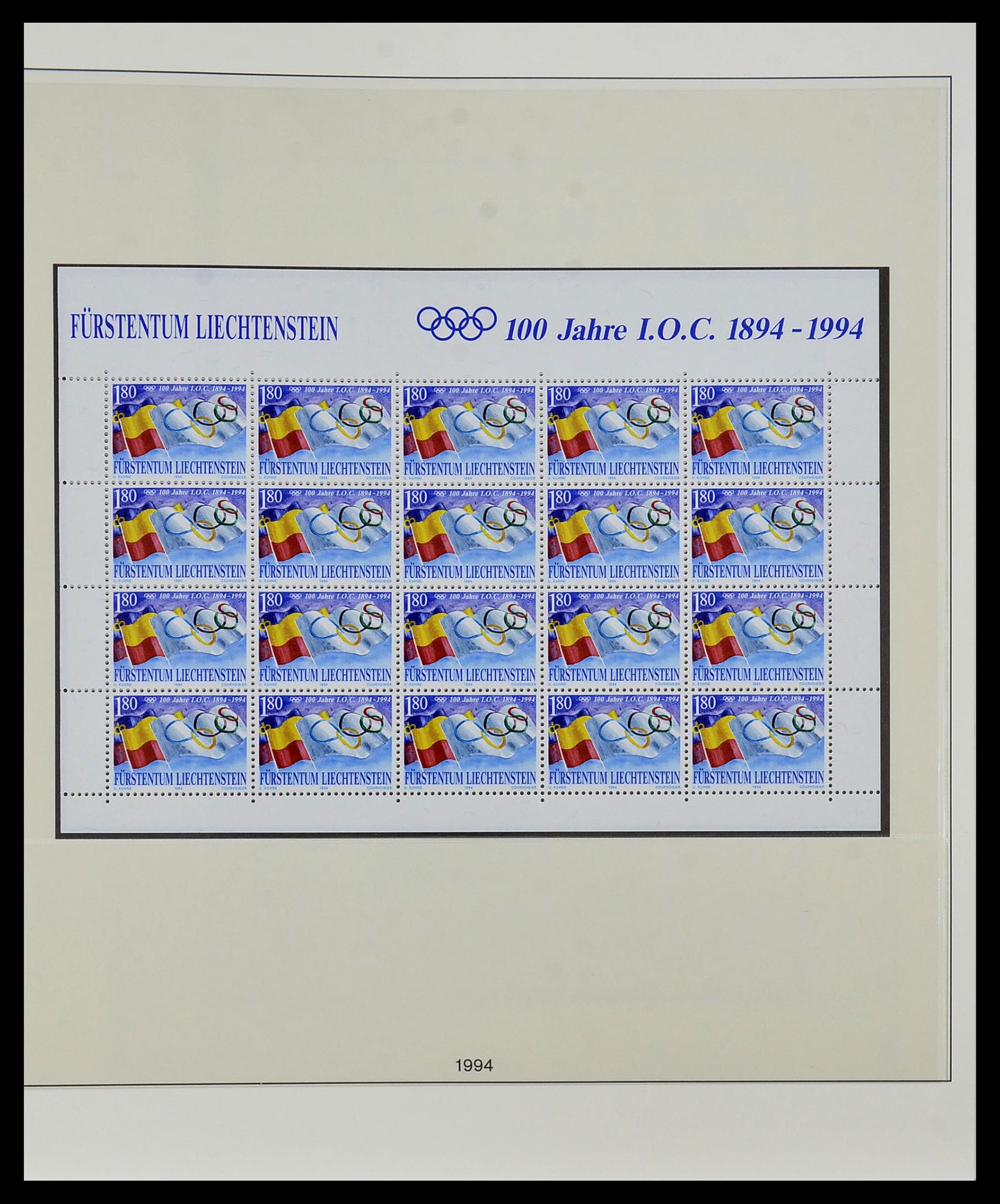 34187 281 - Postzegelverzameling 34187 Liechtenstein kleinbogen 1982-1995.