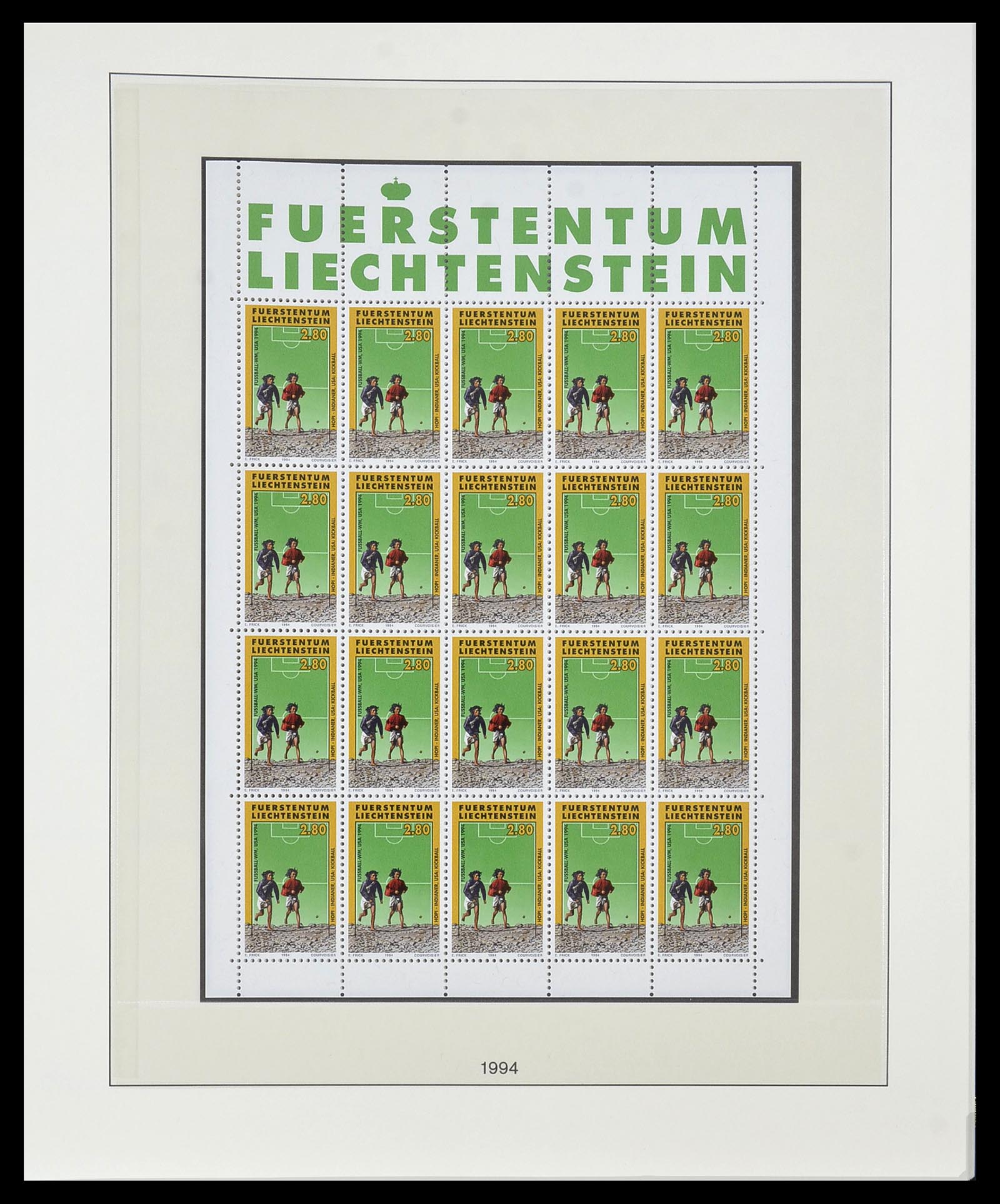 34187 282 - Stamp collection 34187 Liechtenstein kleinbogen 1982-1995.