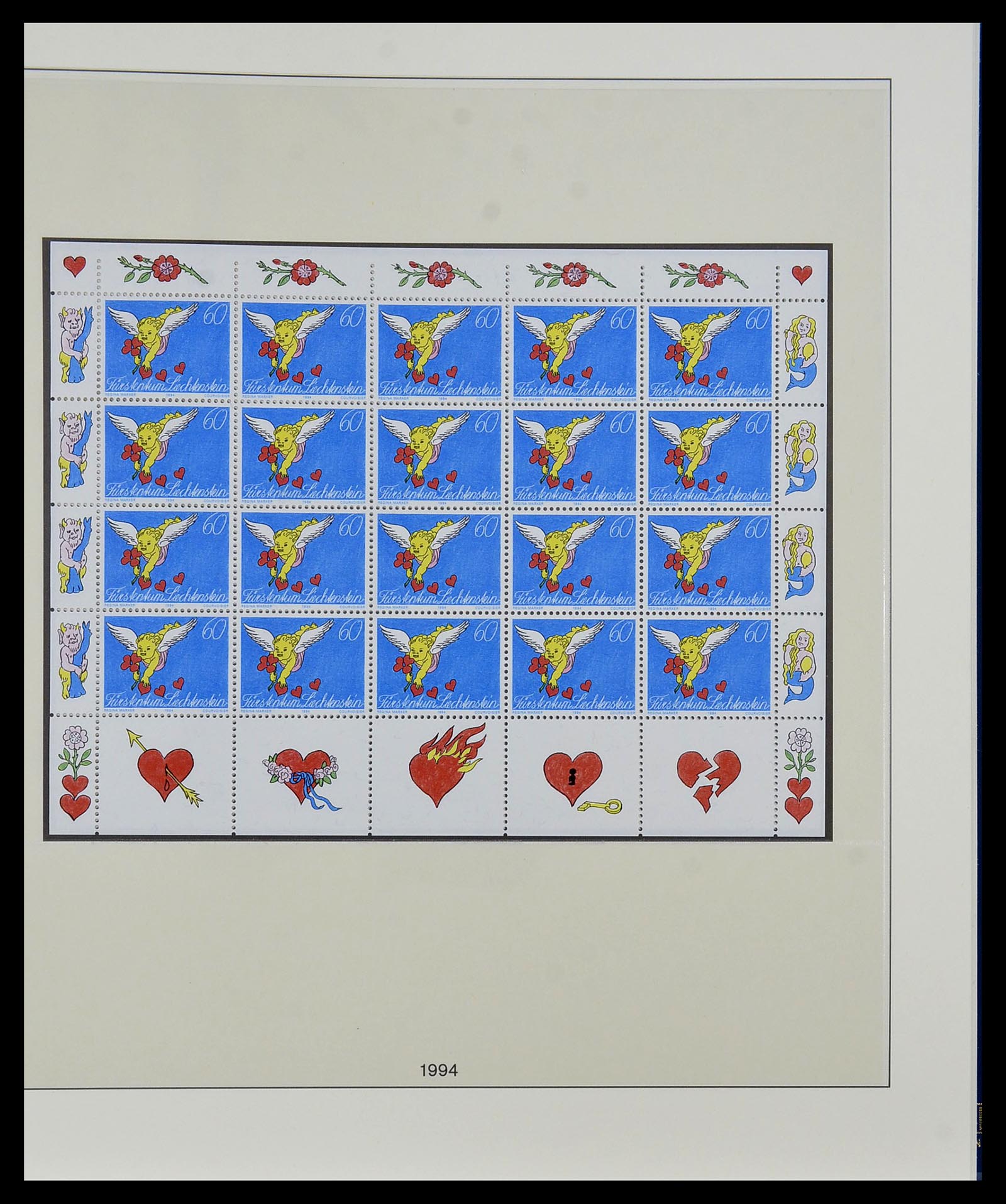 34187 284 - Postzegelverzameling 34187 Liechtenstein kleinbogen 1982-1995.