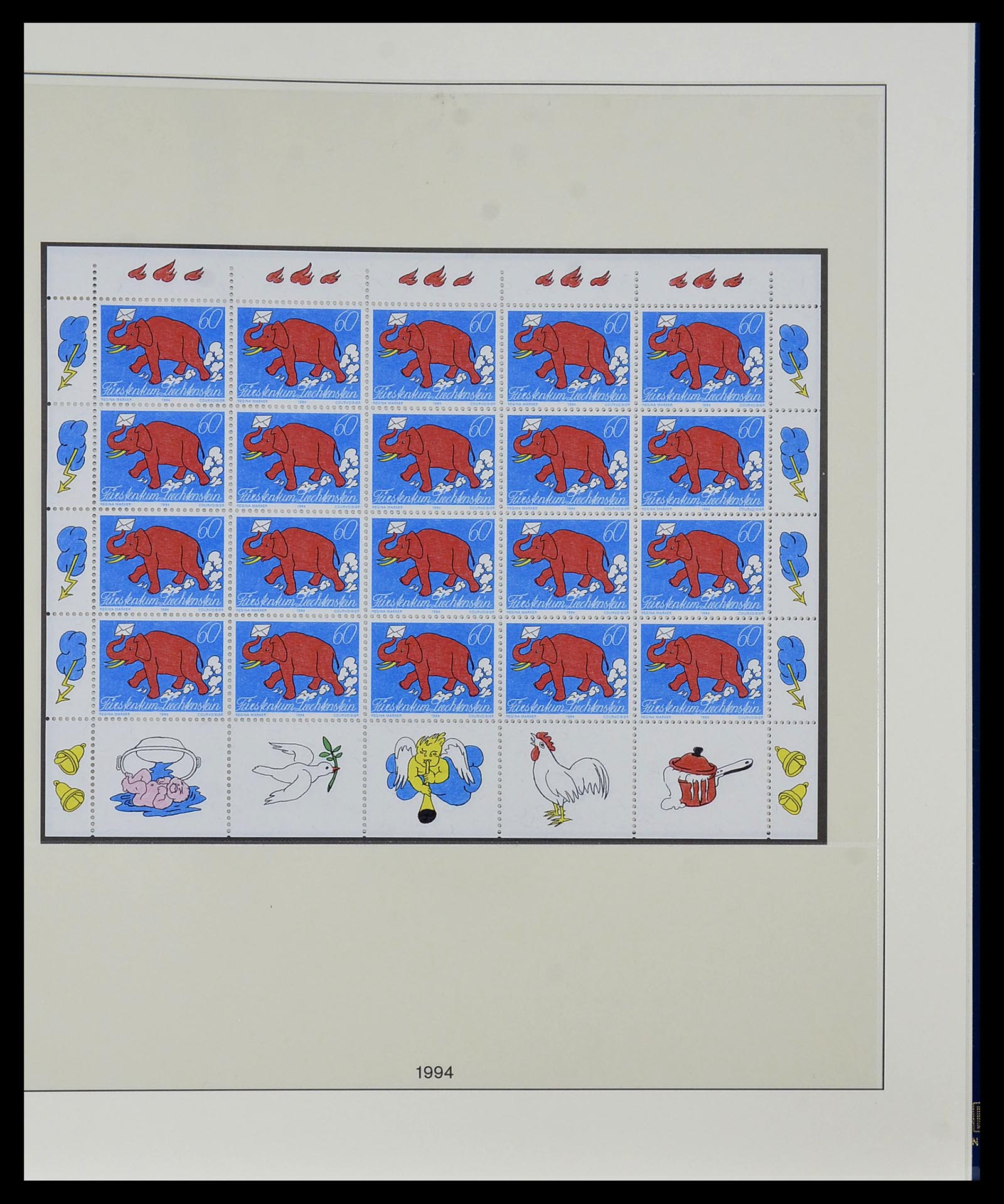 34187 285 - Postzegelverzameling 34187 Liechtenstein kleinbogen 1982-1995.