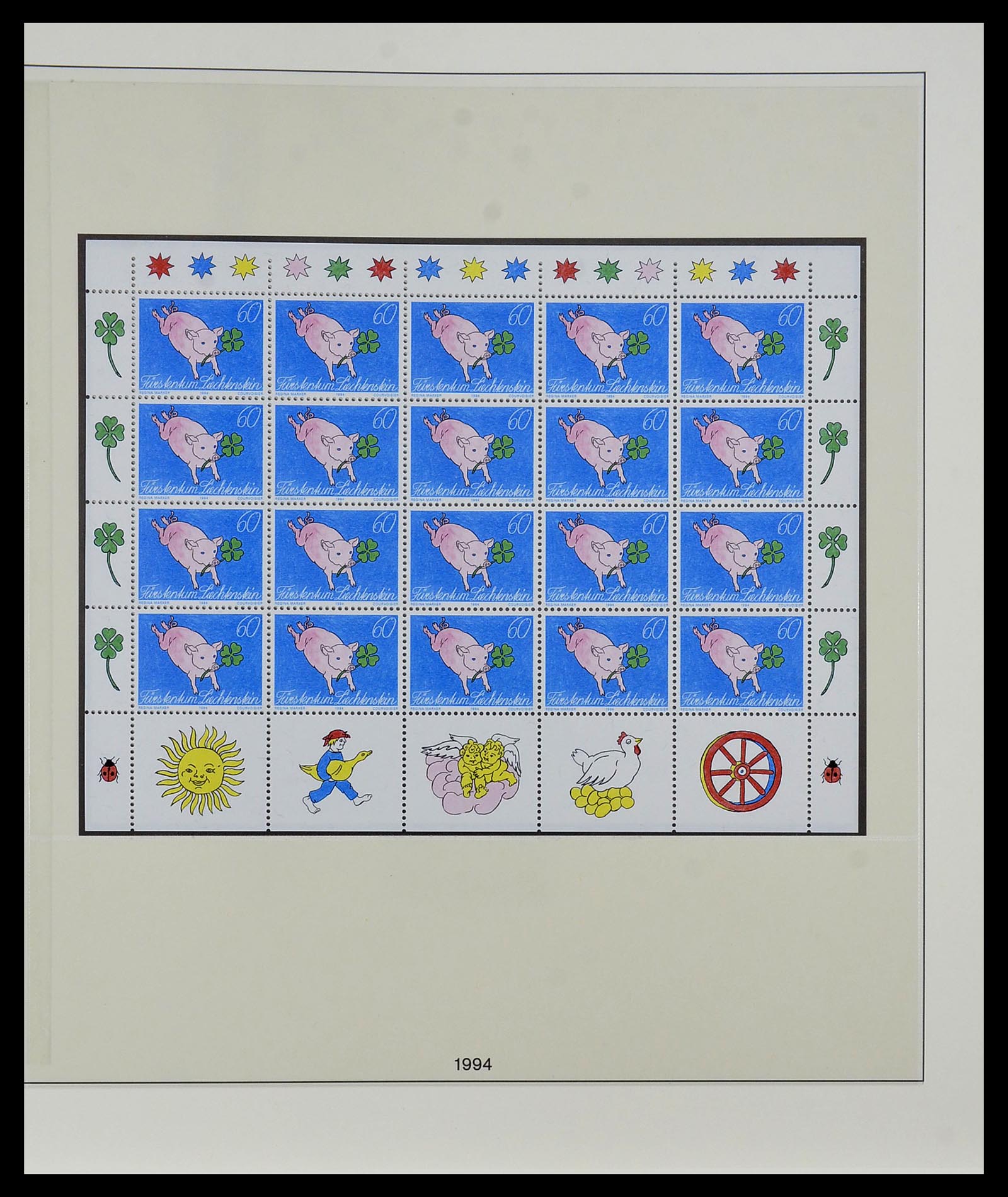 34187 287 - Stamp collection 34187 Liechtenstein kleinbogen 1982-1995.