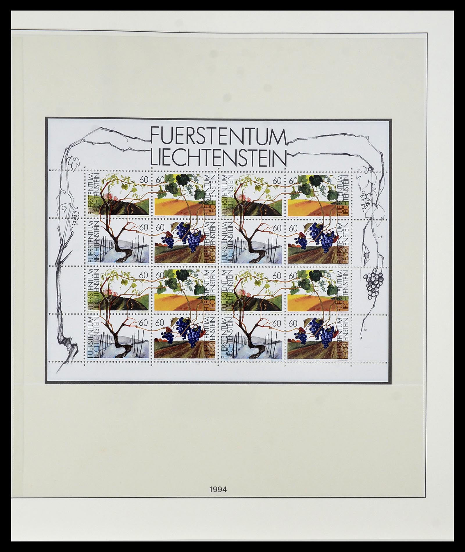 34187 288 - Stamp collection 34187 Liechtenstein kleinbogen 1982-1995.