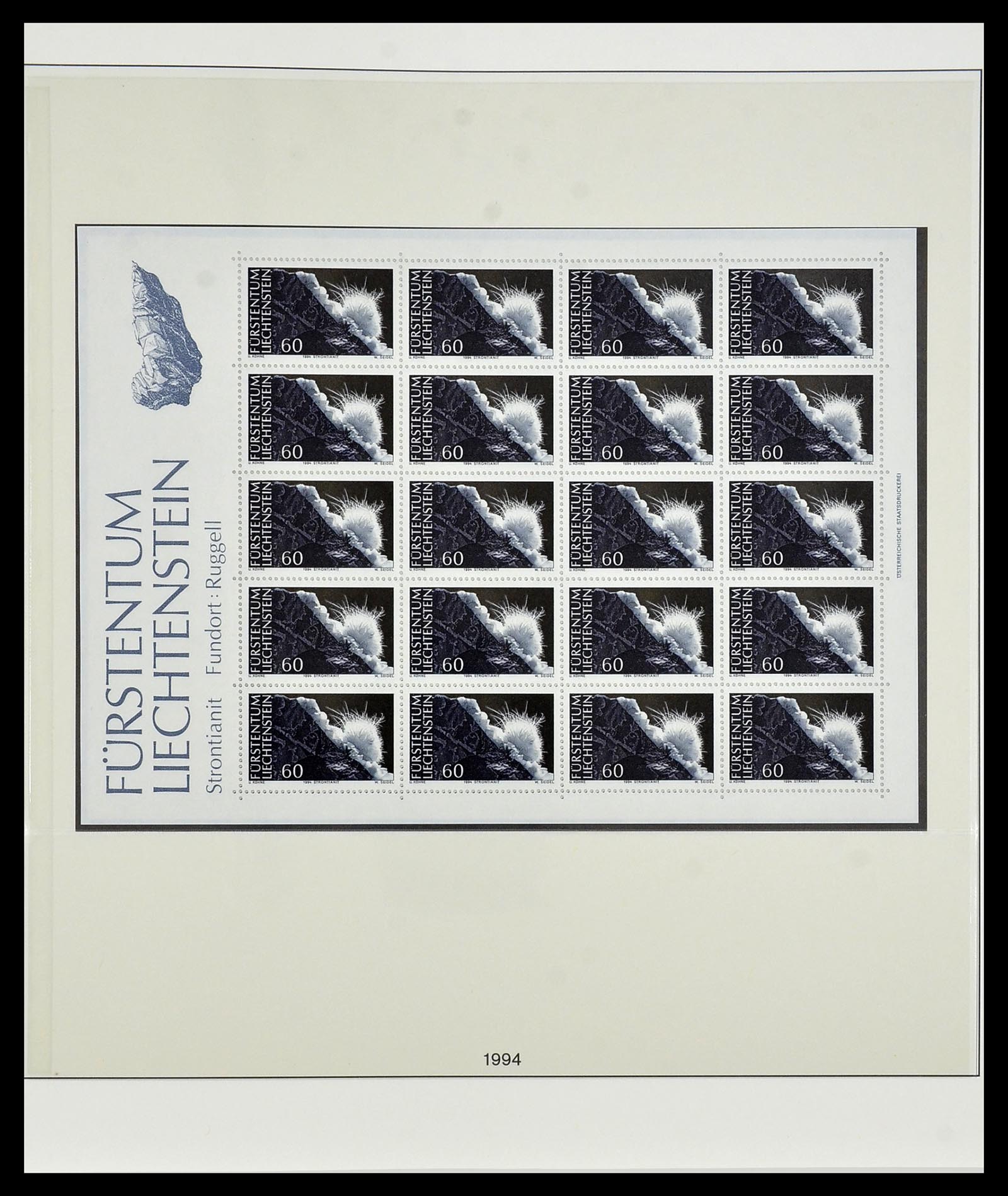 34187 289 - Postzegelverzameling 34187 Liechtenstein kleinbogen 1982-1995.