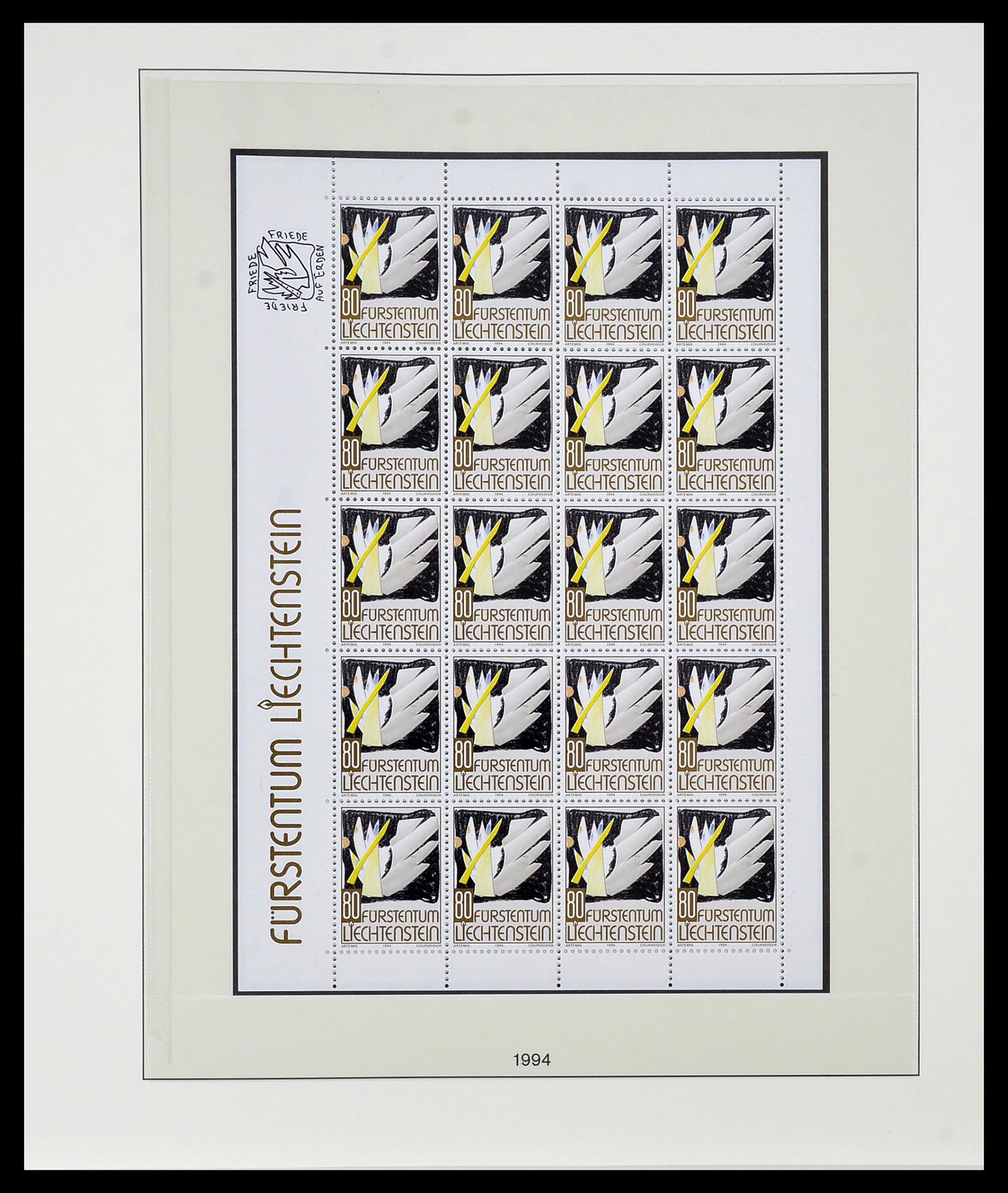 34187 293 - Postzegelverzameling 34187 Liechtenstein kleinbogen 1982-1995.