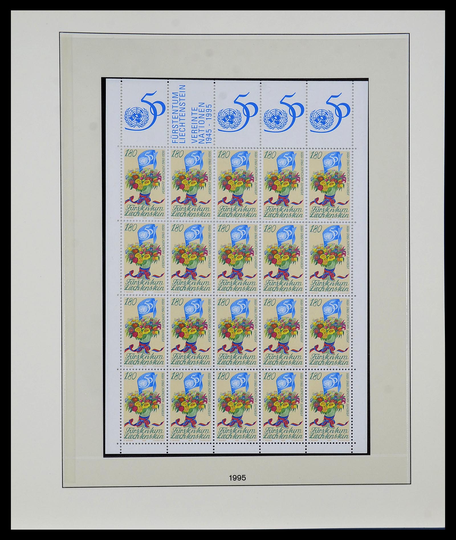 34187 302 - Postzegelverzameling 34187 Liechtenstein kleinbogen 1982-1995.