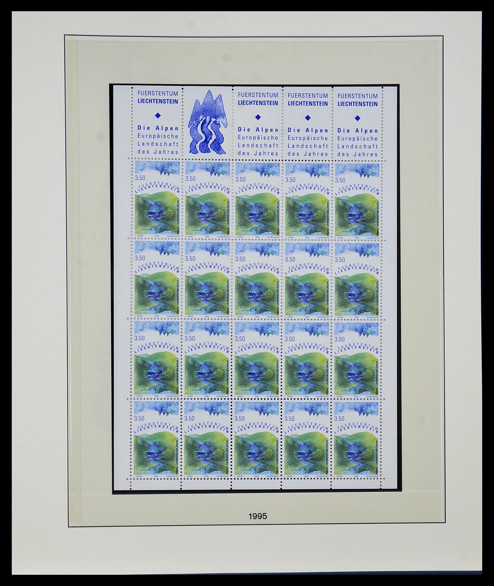34187 303 - Postzegelverzameling 34187 Liechtenstein kleinbogen 1982-1995.