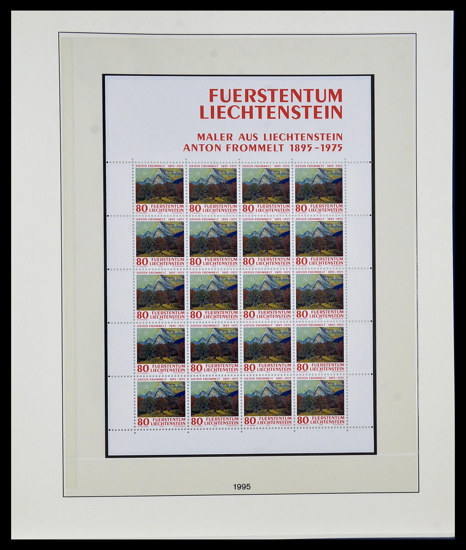 34187 305 - Stamp collection 34187 Liechtenstein kleinbogen 1982-1995.