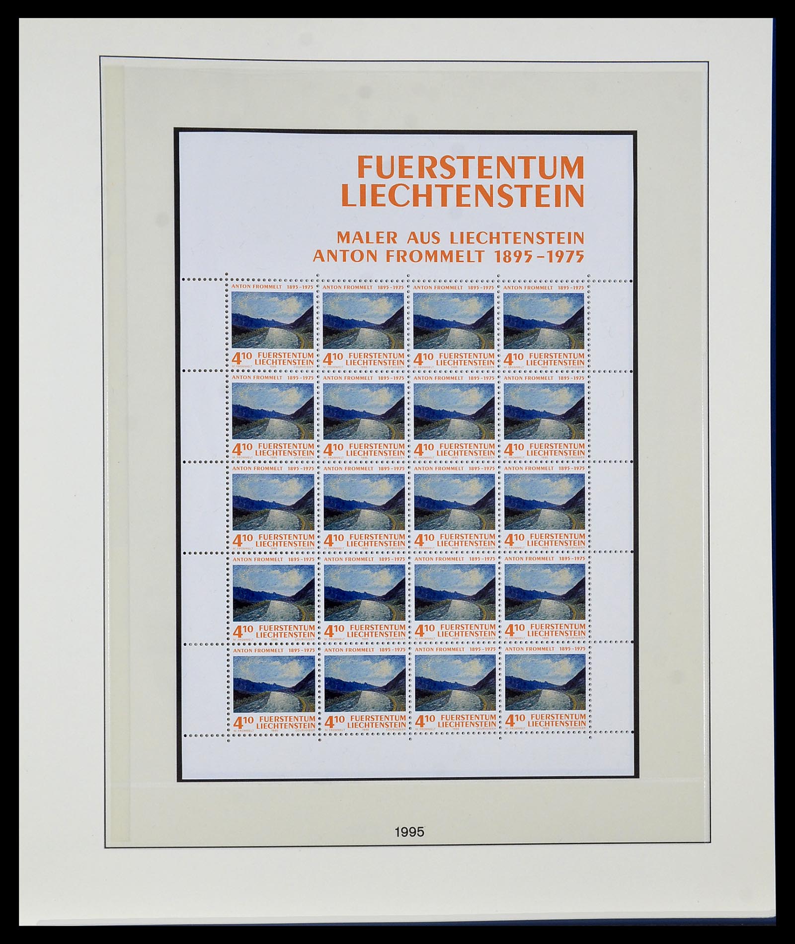 34187 306 - Stamp collection 34187 Liechtenstein kleinbogen 1982-1995.