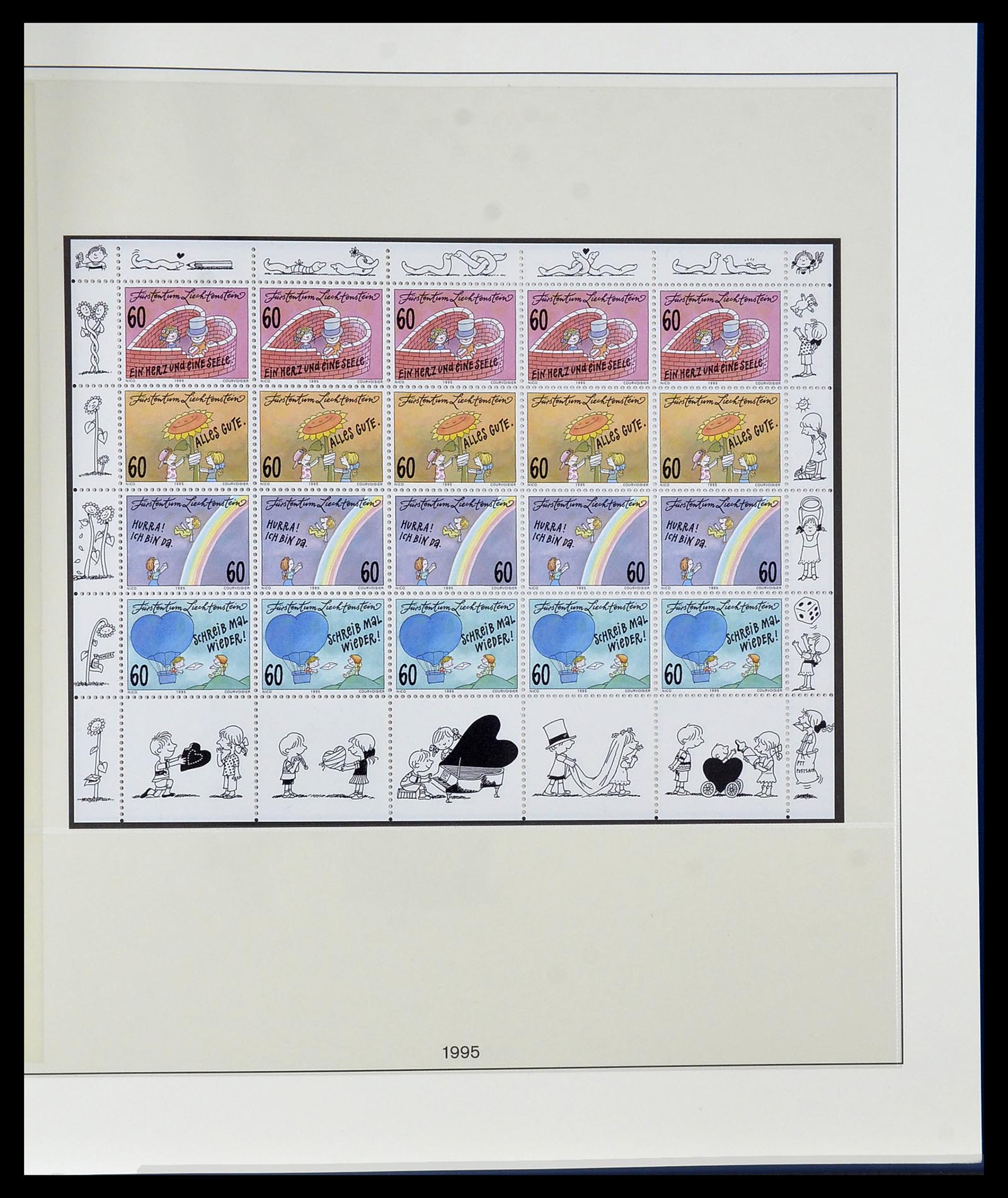 34187 307 - Postzegelverzameling 34187 Liechtenstein kleinbogen 1982-1995.