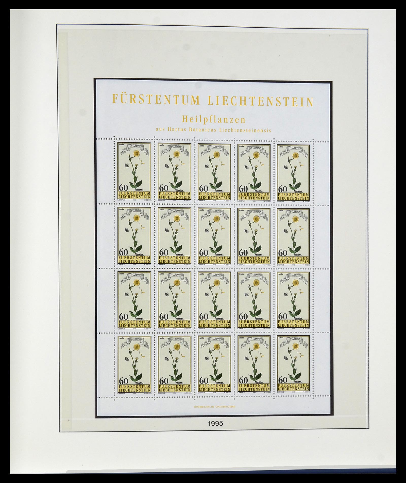34187 309 - Postzegelverzameling 34187 Liechtenstein kleinbogen 1982-1995.