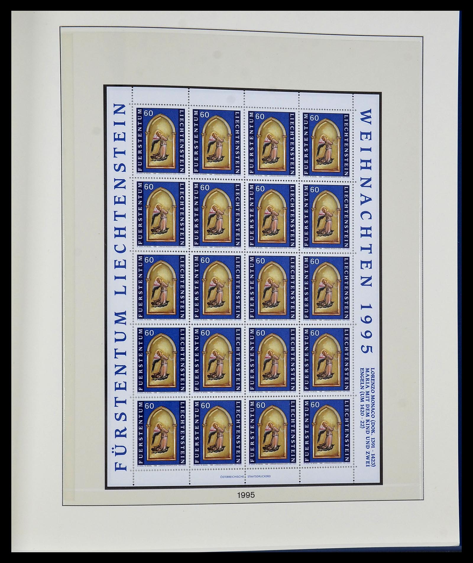 34187 313 - Postzegelverzameling 34187 Liechtenstein kleinbogen 1982-1995.