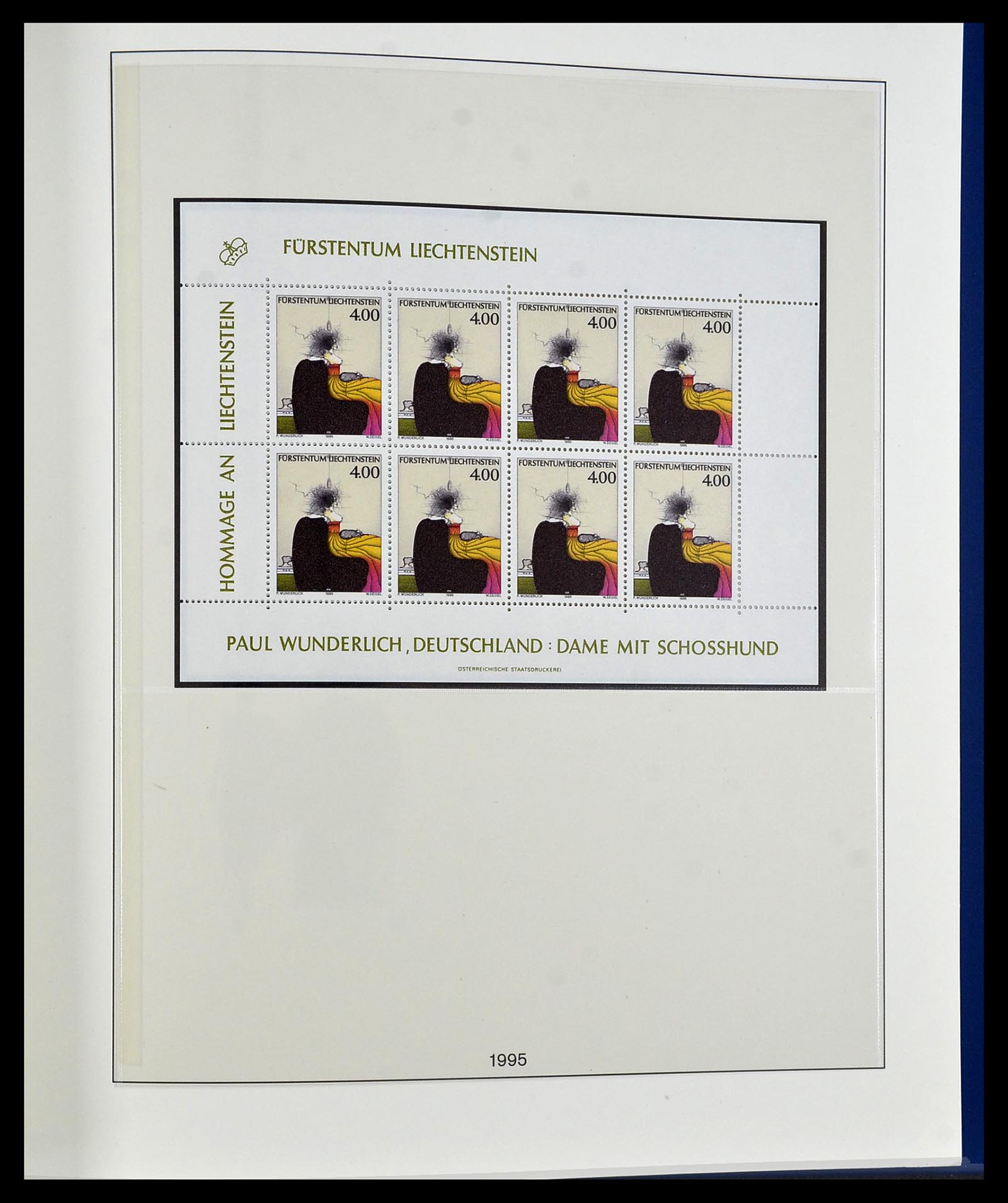 34187 316 - Stamp collection 34187 Liechtenstein kleinbogen 1982-1995.
