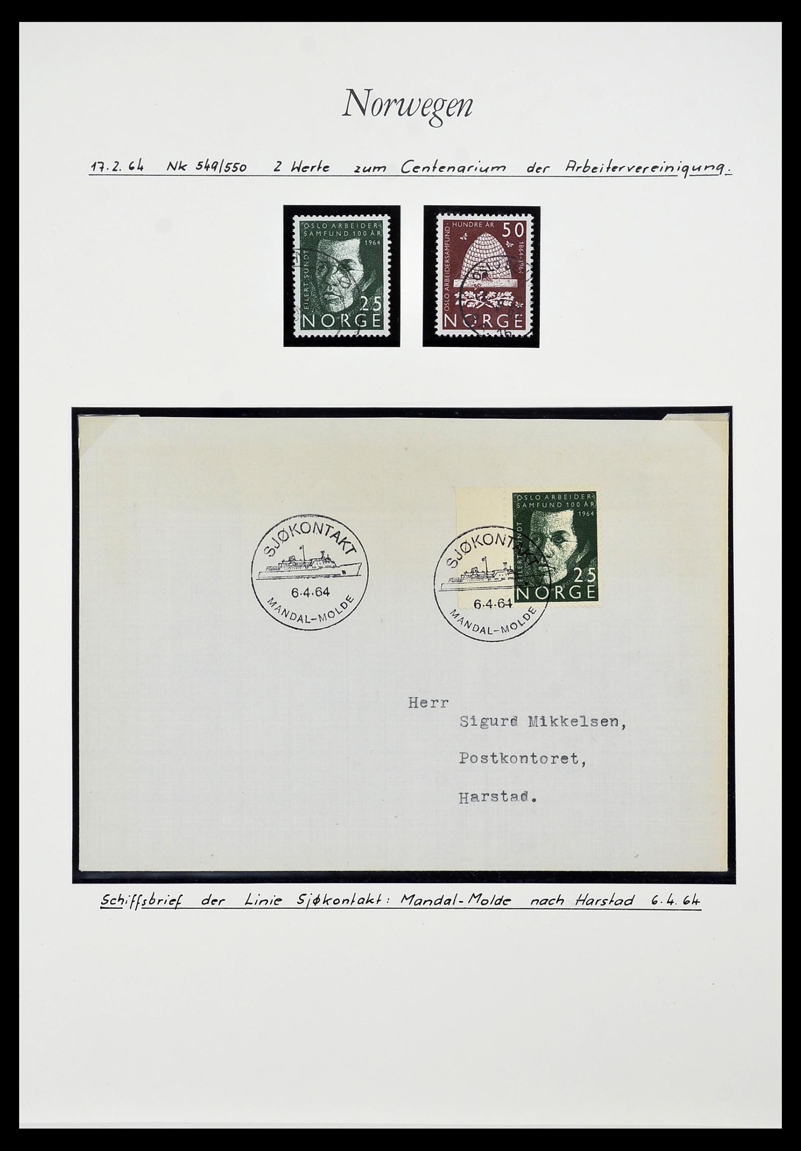 34188 015 - Postzegelverzameling 34188 Noorwegen 1962-2010.